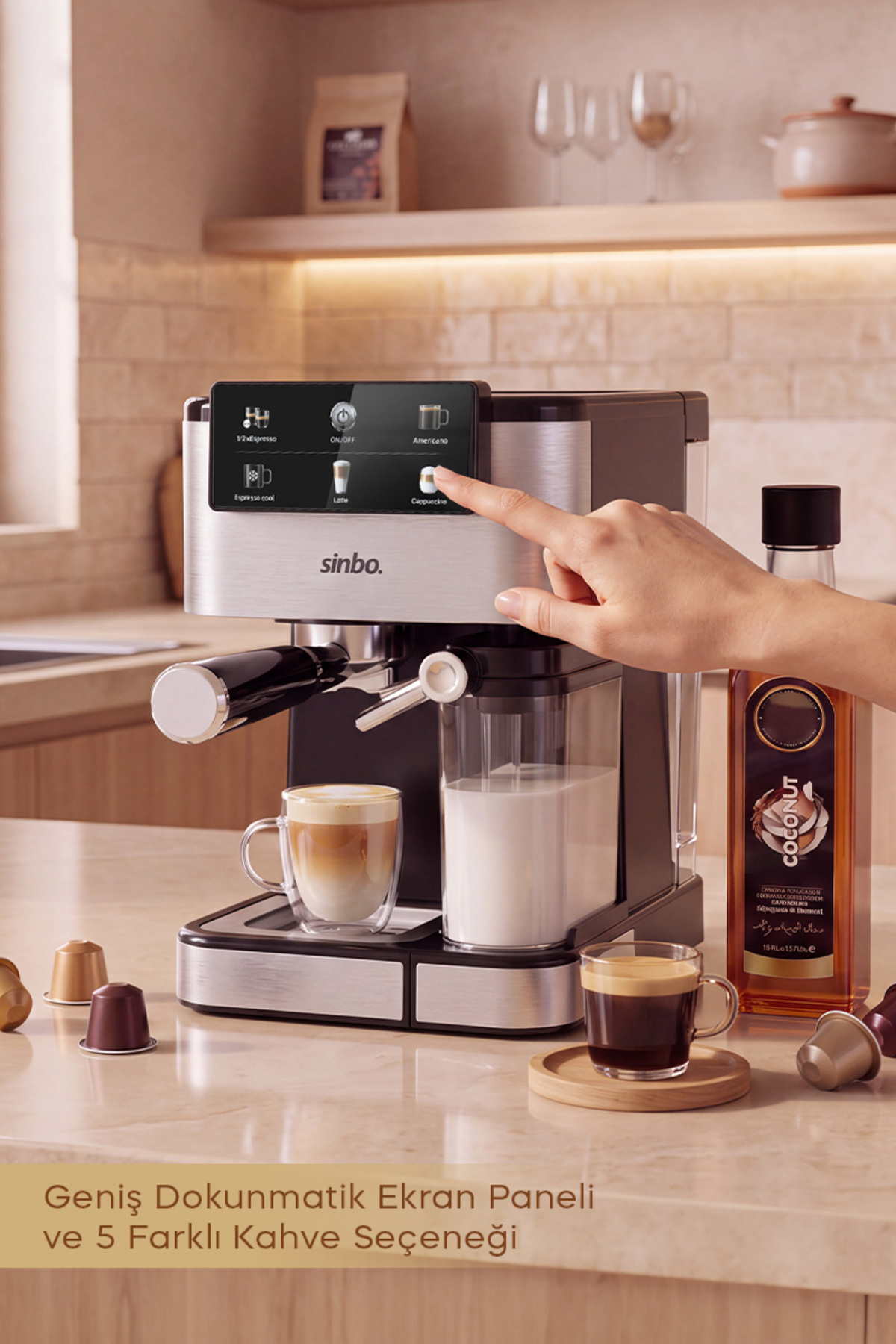 Scm 2995 -Kapsül Kahve Aparatlı Inox Espresso Makinesi 4