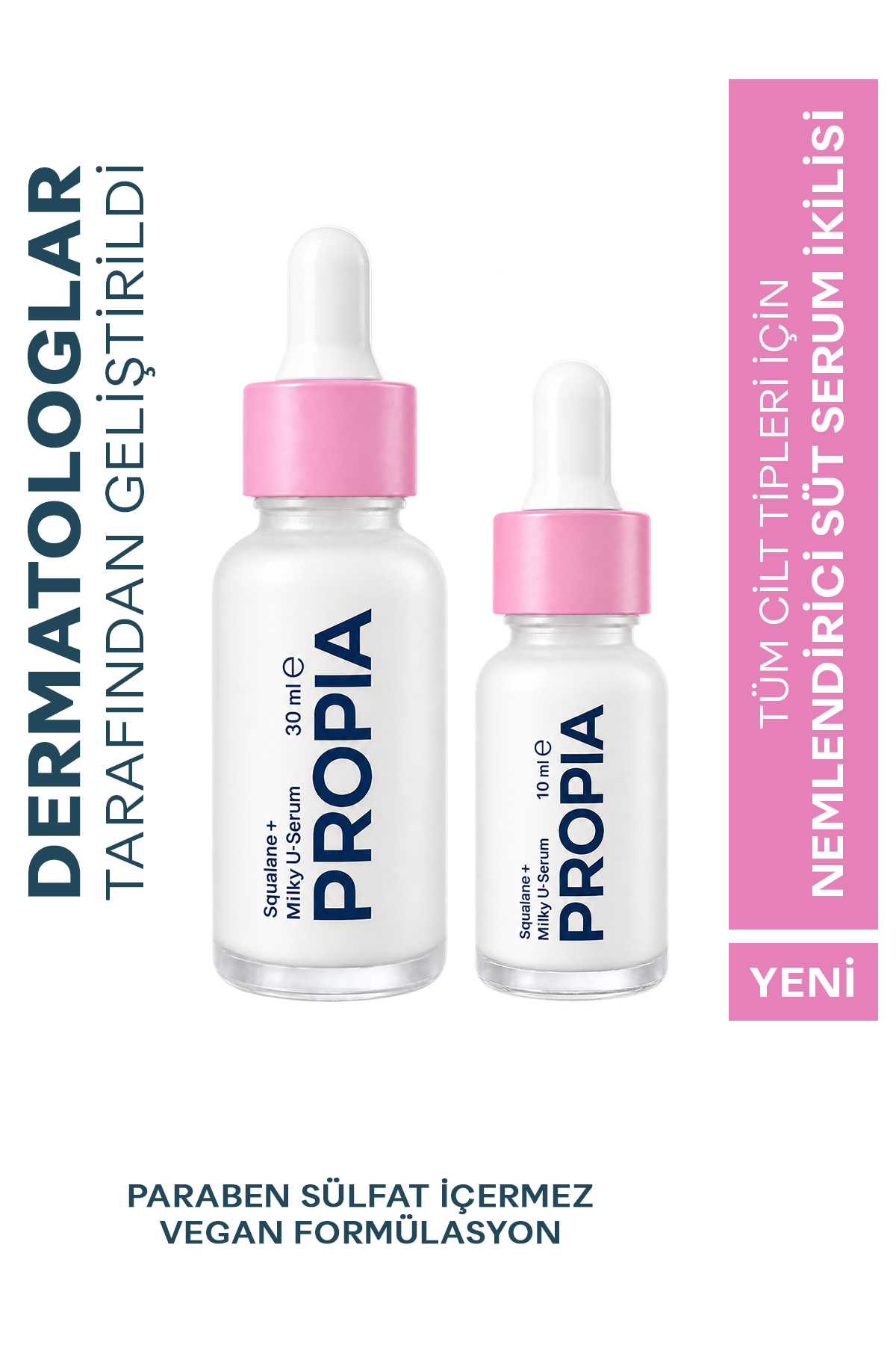 Propia Squalane+ Milky U-Serum | Sugarcane-Derived Squalane Süt Serum İkilisi | 30ml + 10ml — serum-ikilisi-30ml-10ml