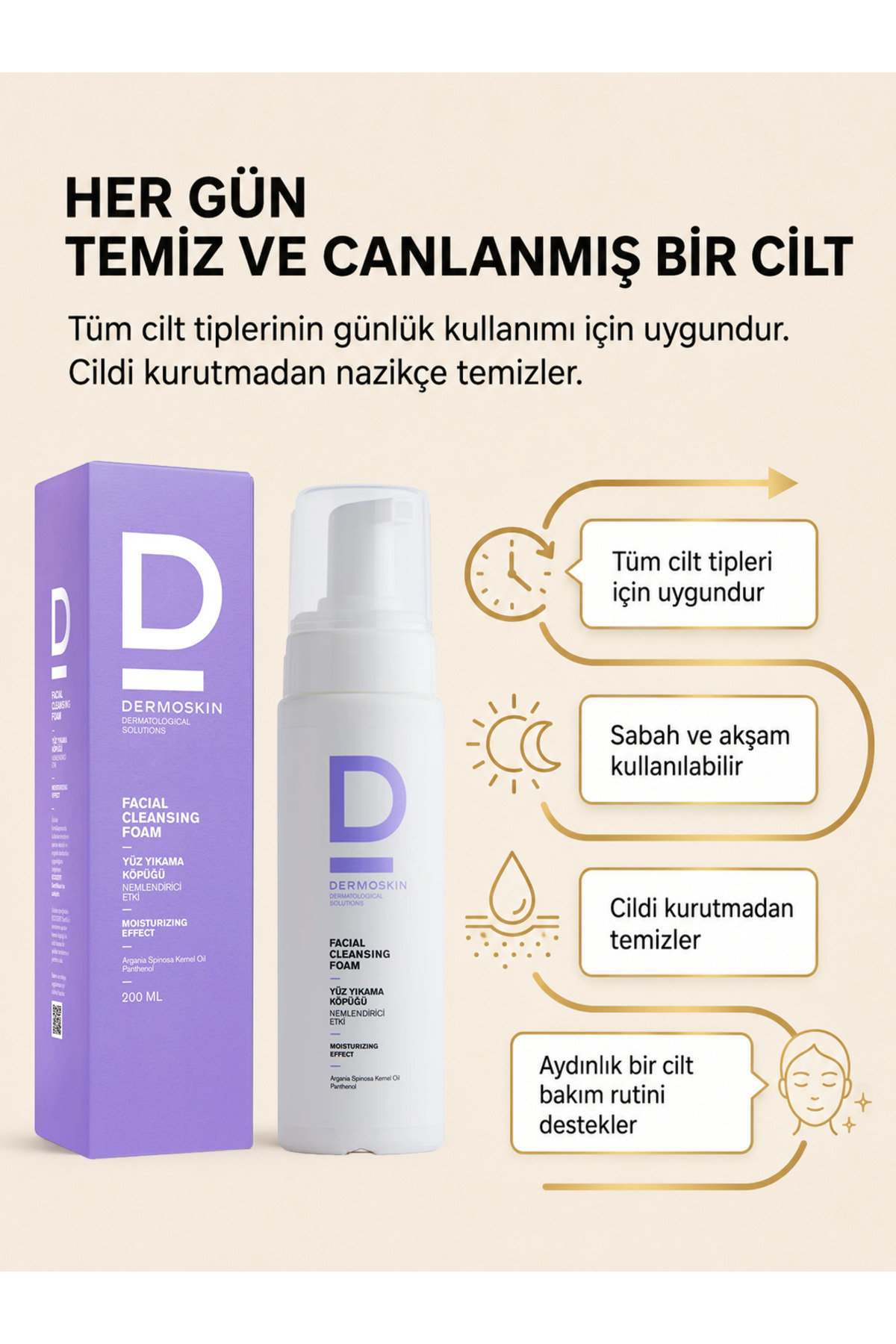 Yüz Yıkama Köpüğü 200ml - Her Cilt Tipine Uygun — 8697796000318 — تصویر 8 از 8