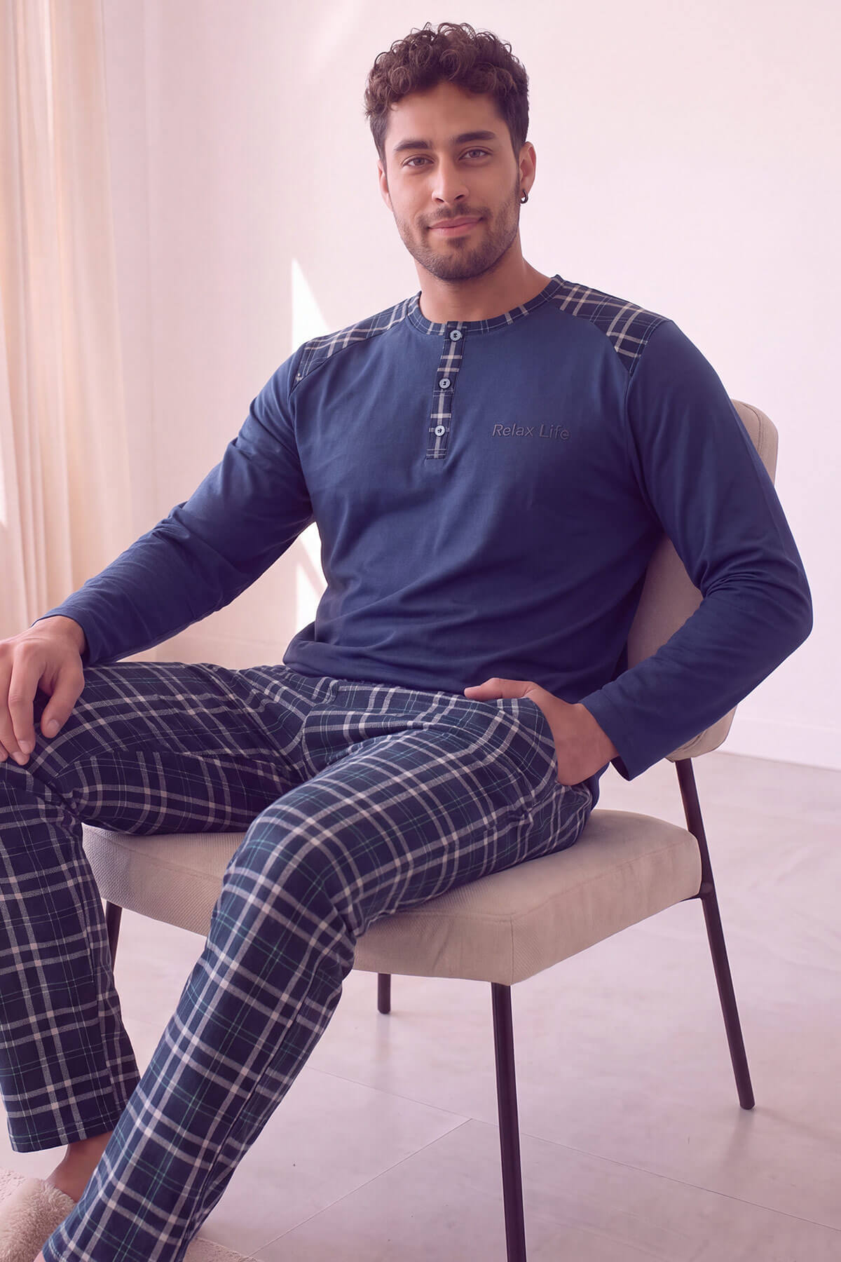 Pijamaevi Relax Stylish Erkek Uzun Kol Pijama Takımı görsel 2