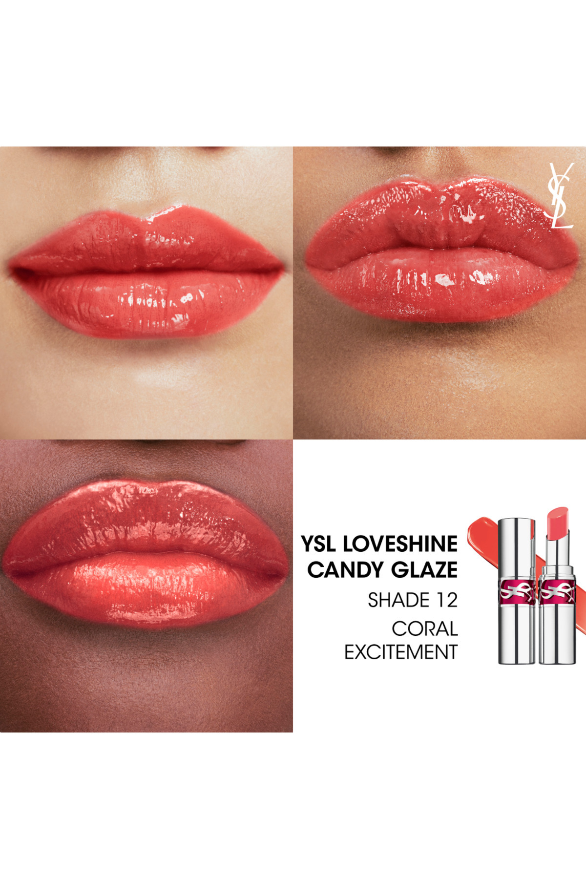 رژ لب براق کننده لووشاین مدل Candy Glaze شماره 12 Coral Excitement 4935421761833