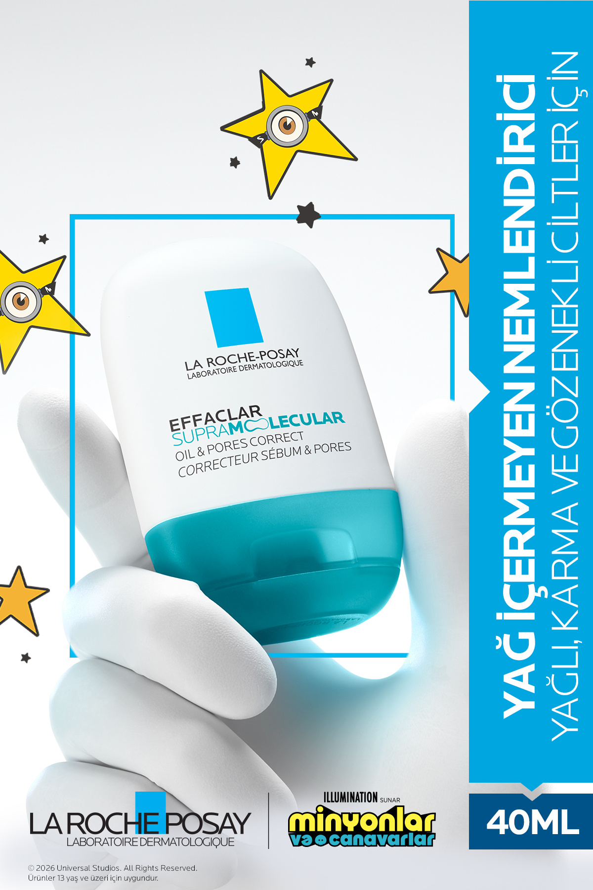 La Roche Posay Effaclar Supramolecular Karma ve Yağlı Ciltler İçin Yağ İçermeyen Gözenek Karşıtı Nemlendirici 40 ml