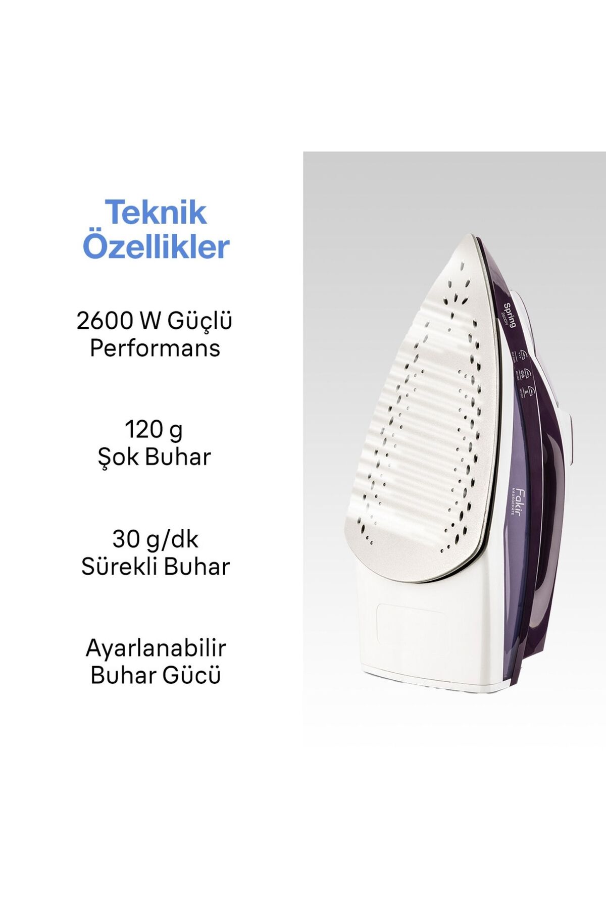 Spring Buharlı Ütü Mor 3
