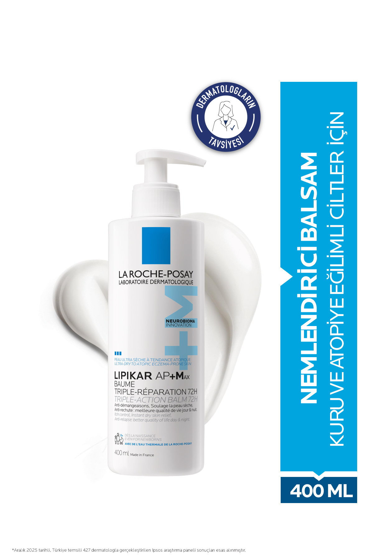 La Roche Posay Lipikar Baume AP+MAX Kuru ve Atopiye Eğilim Gösterebilen Ciltler İçin Nemlendirici Balsam 400 ml — 3337875696548