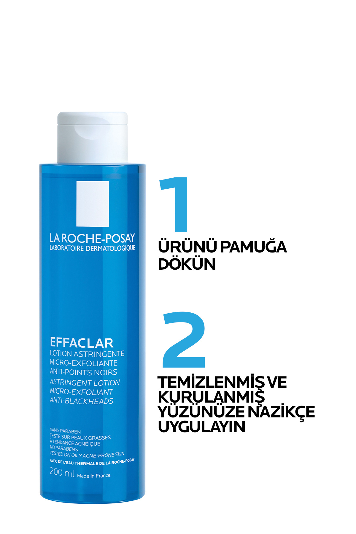 Yağlı ve Akneye Eğilimli Ciltler İçin Siyah Nokta ve Gözenek Sıkılaştırıcı Effaclar Tonik 200ml X2 — 8681689314996 — تصویر 4 از 6