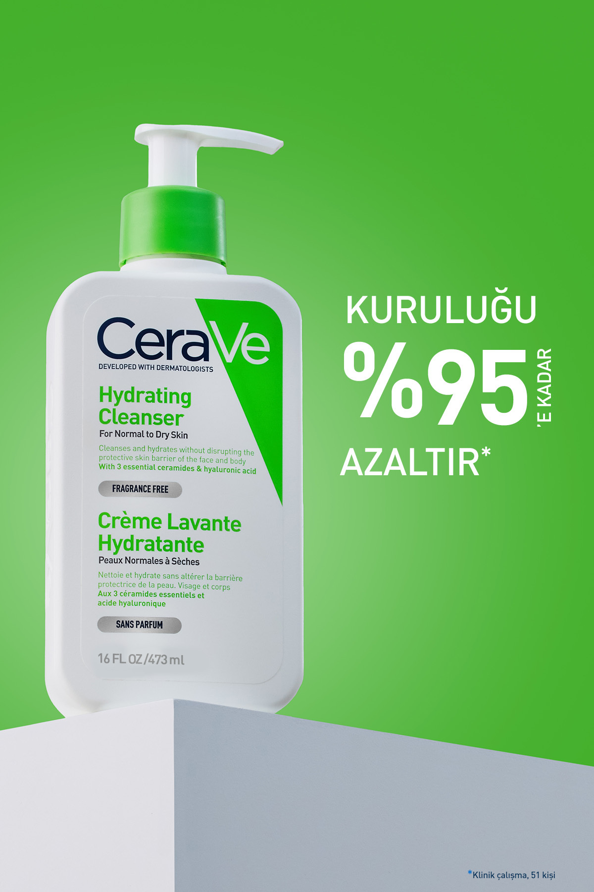 Normal ve Kuruya Dönük Ciltler İçin Seramid ve Hyalüronik Asit İçeren Nemlendiren Temizleyici 473 ml — 3337875597333 — تصویر 6 از 8