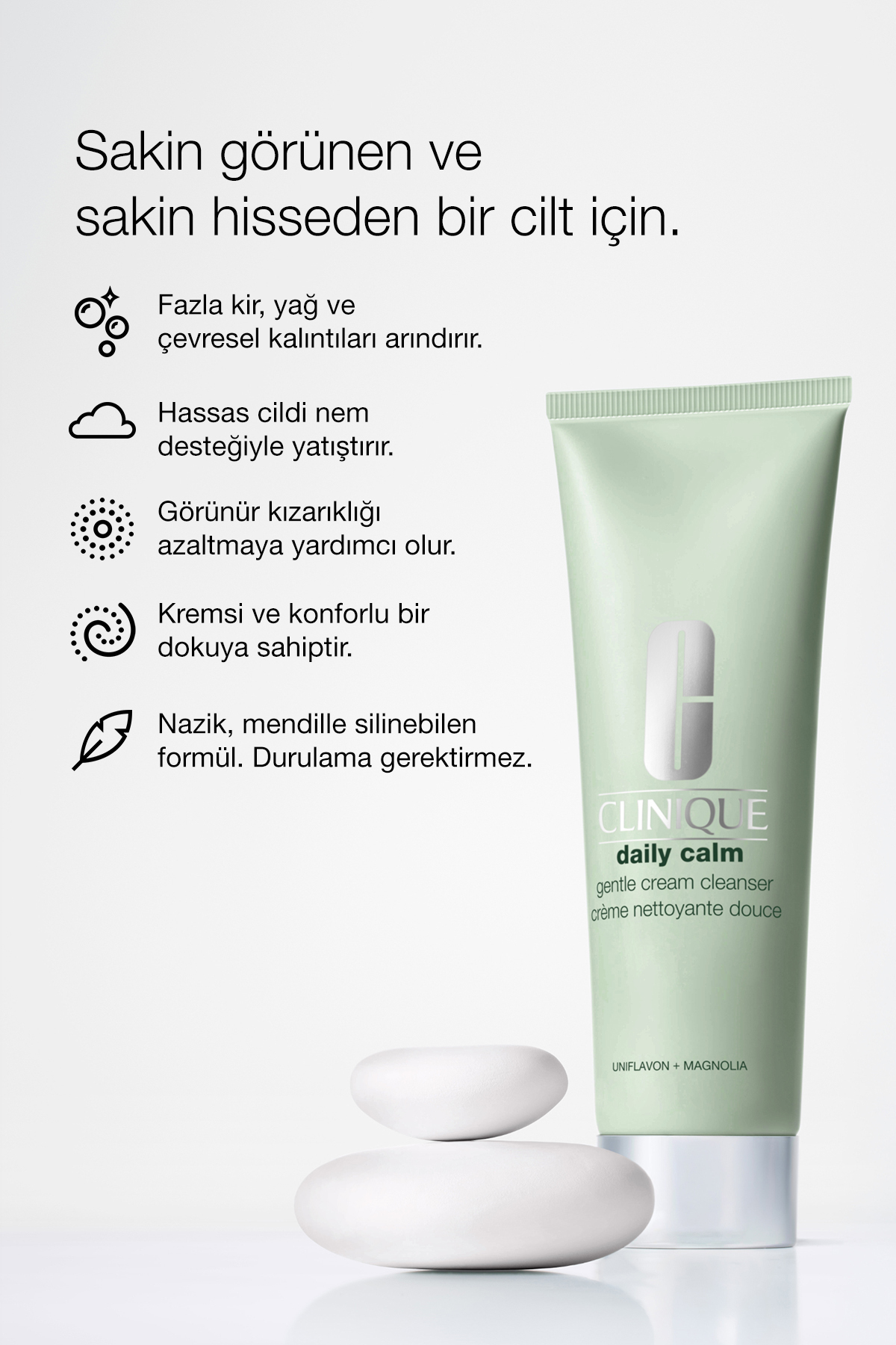 Daily Calm™ Nazik Krem Temizleyici 125 ml | Gliserin, Hyalüronik Asit, Uniflavon & Manolya — 143582 — تصویر 7 از 10