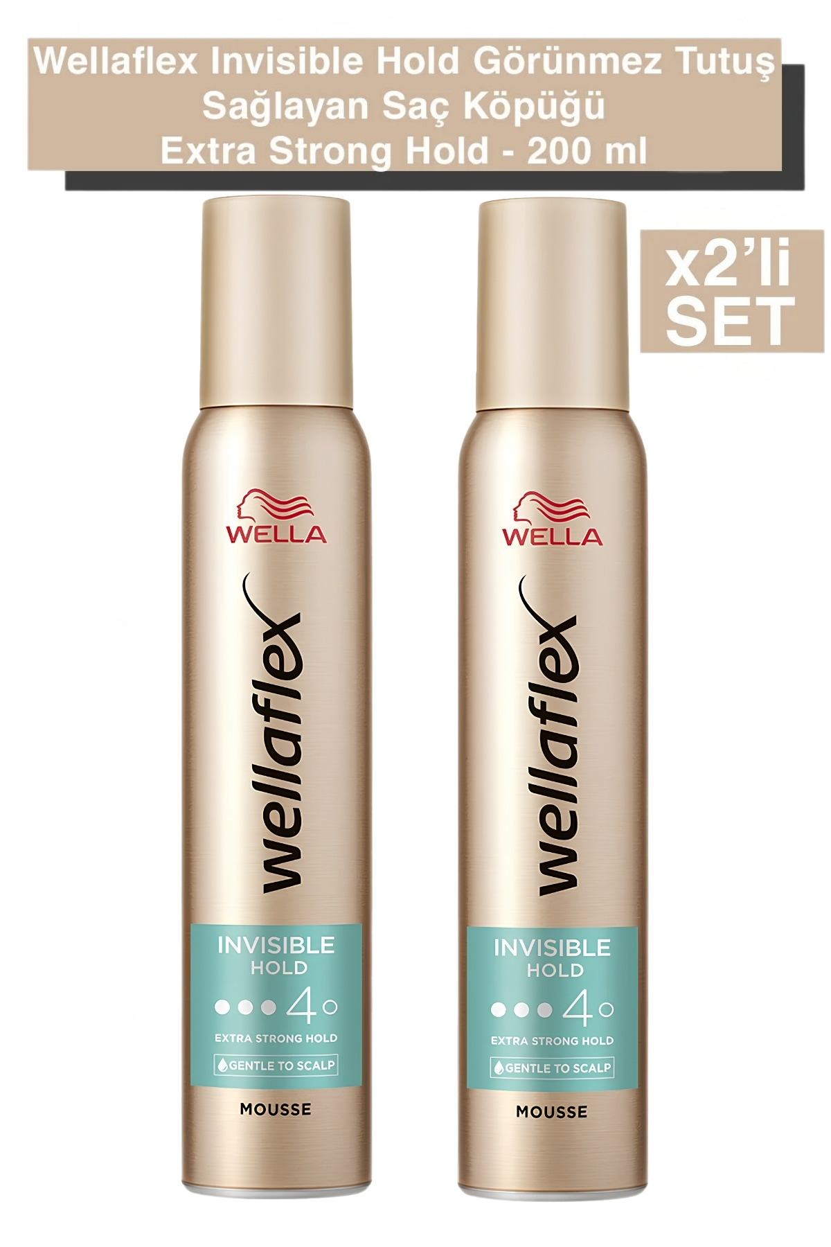 Wellaflex Invisible Hold Görünmez Tutuş Sağlayan Saç Köpüğü Extra Strong Hold 200 ML X2 Adet — KSMENSKSM1060119 — تصویر 1 از 9