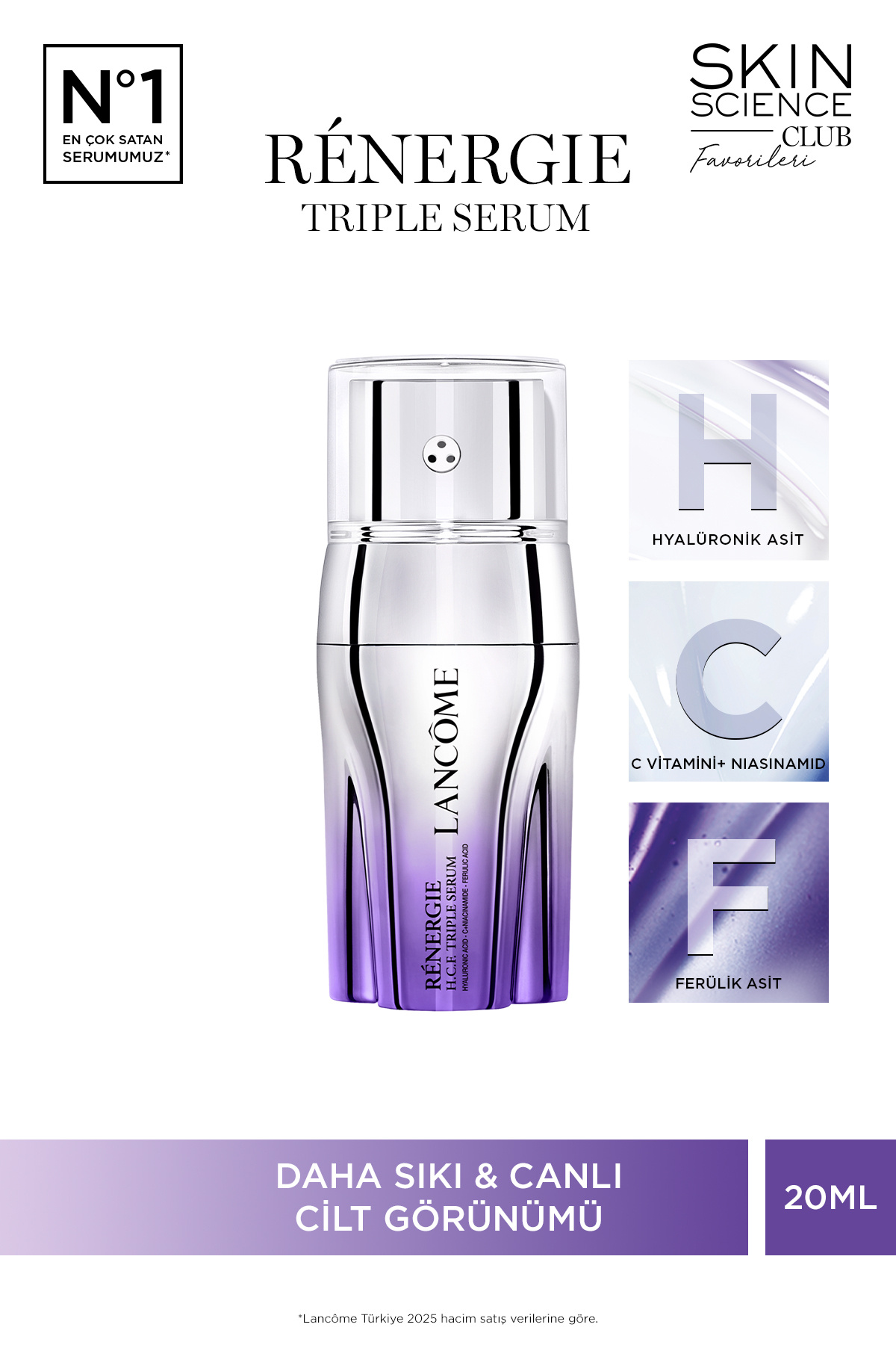 Lancome Renergie Triple Serum Hyalüronik Asit, C Vitamini+niasinamid, Ferülik Asit 20 ml 3614274170191 — TYC3a8d2780f11a0588dad1e