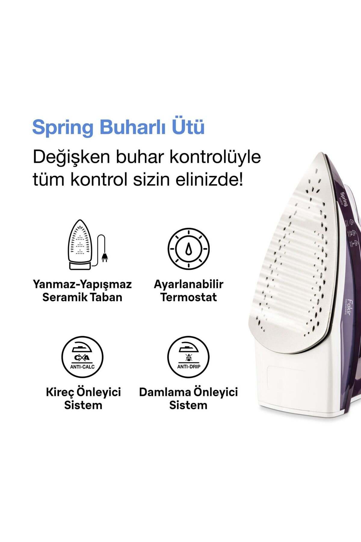 Spring Buharlı Ütü Mor 2