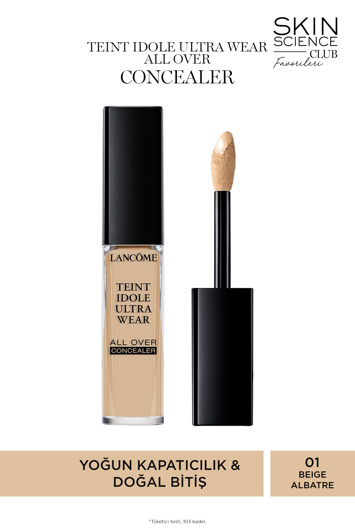 Lancome Teint Idole 24 Saate Kadar Kalıcı Kapatıcı 01 - Beige