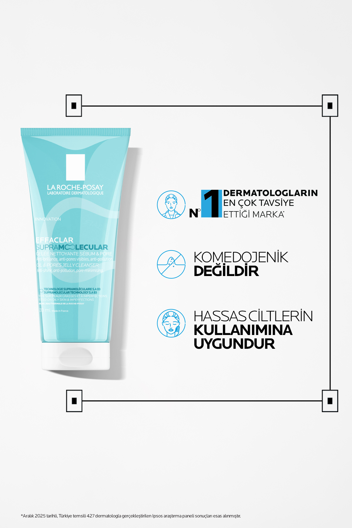 Effaclar Supramolecular Karma ve Yağlı Ciltler İçin Gözenek Karşıtı Yüz Temizleme Jeli 200 ml — LOREAL — تصویر 8 از 8