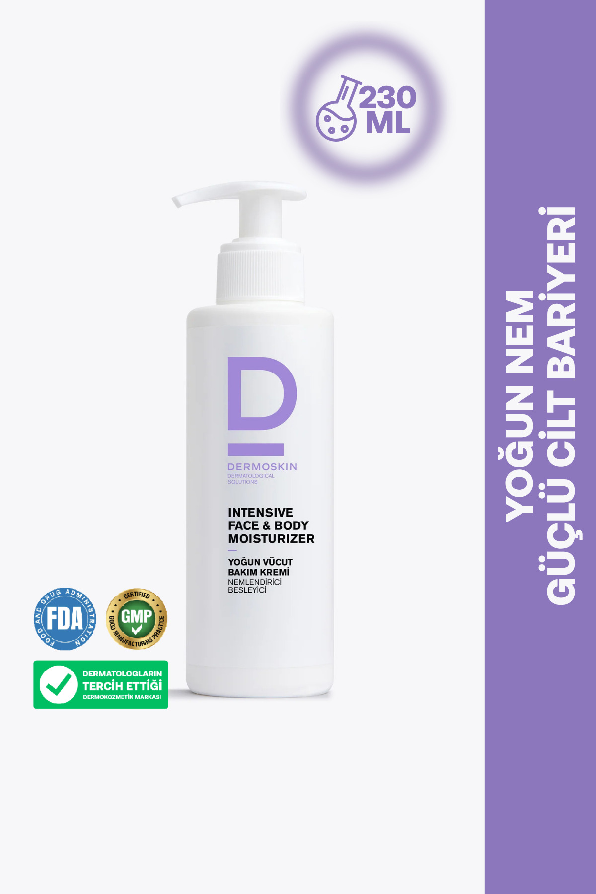 Dermoskin Yoğun Bakım Kremi | Vücut Nemlendirici Krem | Cilt Bakımı | 230 ml — 10093005