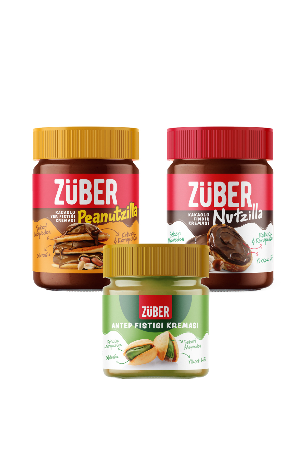 پک آزمایشی سه‌تایی فوق‌العاده (Nutzilla x1، Peanutzilla x1، کرم پسته x1)