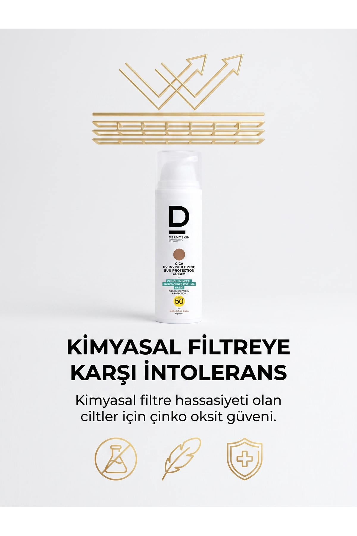 Tinted UV Invisible Zinc Cica Sun Cream SPF50 50 ml — 8697796003333 — تصویر 4 از 6