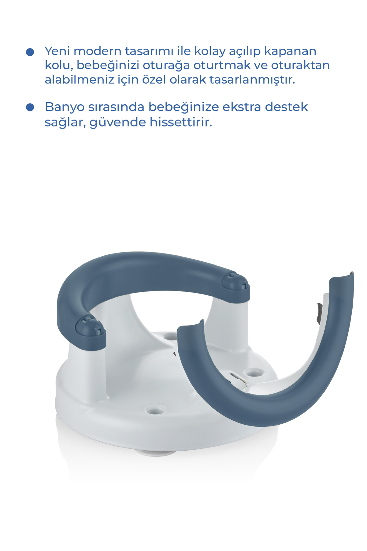 Yandan Açılır Banyo & Mama Oturağı Indigo ( TEKLİDİR ) 2