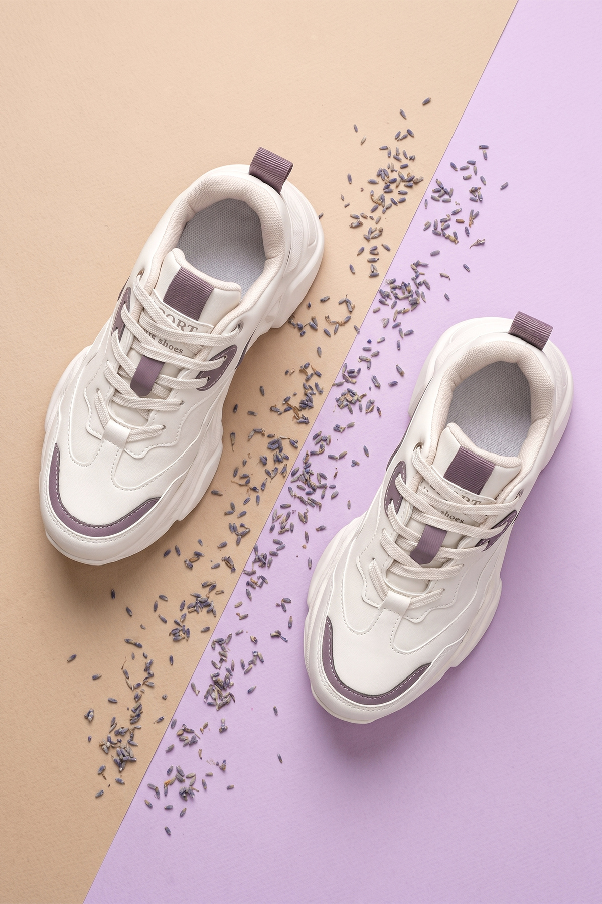 DS.PMD239K2110 Bilekli Mor Kadın Sneaker Günlük Bilekli Spor Ayakkabı 8