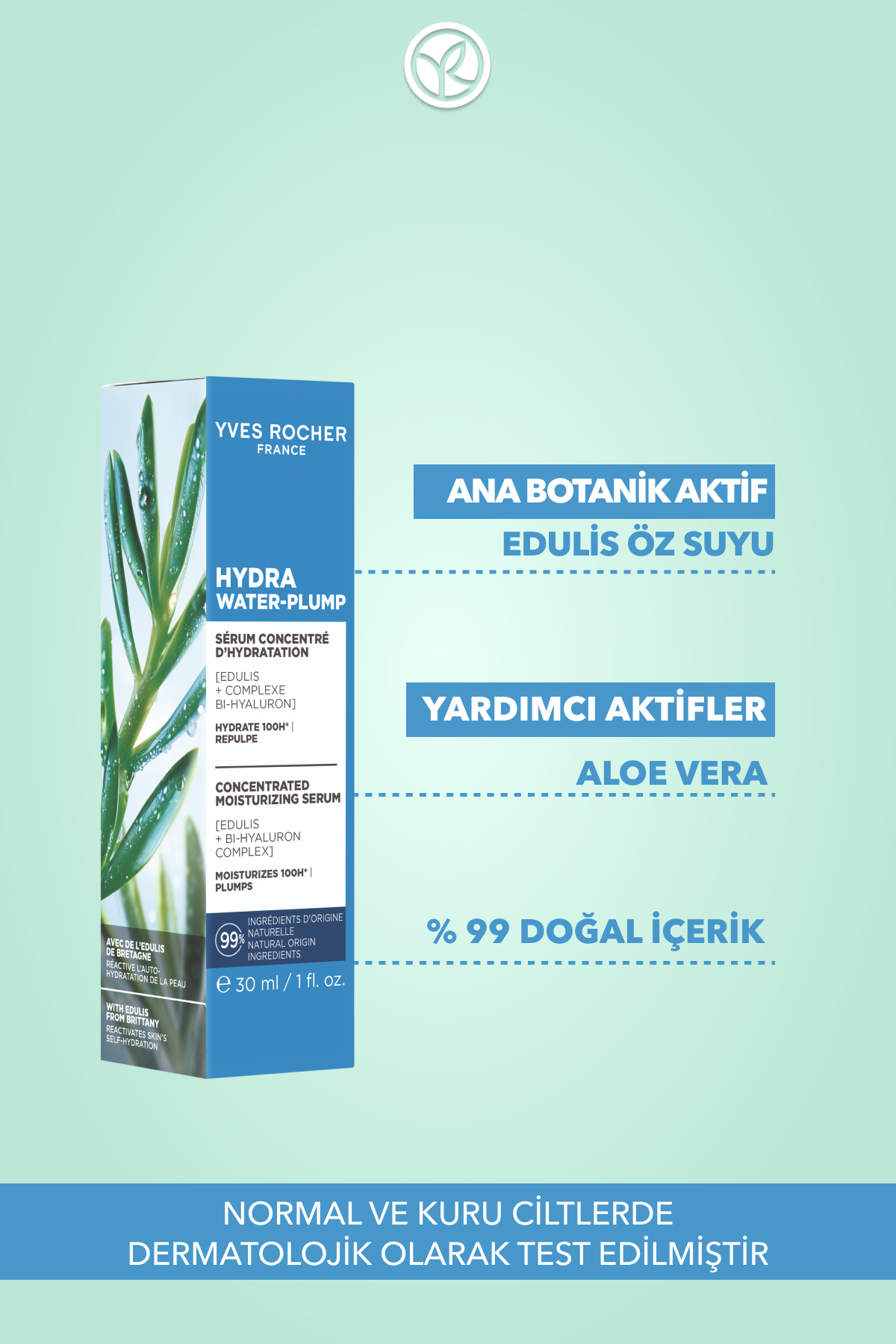 Konsantre Serum -2X Hyaluronik Asit, Aloe Vera-Hydra Water Plump Nemlendirici Botanik Kompleks 30ML — 57732 — تصویر 4 از 8