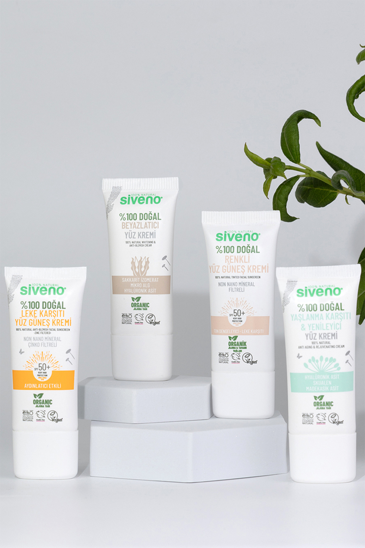 %100 Doğal Yüz Güneş Kremi Leke Karşıtı Aydınlatıcı Mineral Filtre UVA UVB SPF 50+ 30 ml — MSIV-000184 — تصویر 8 از 8