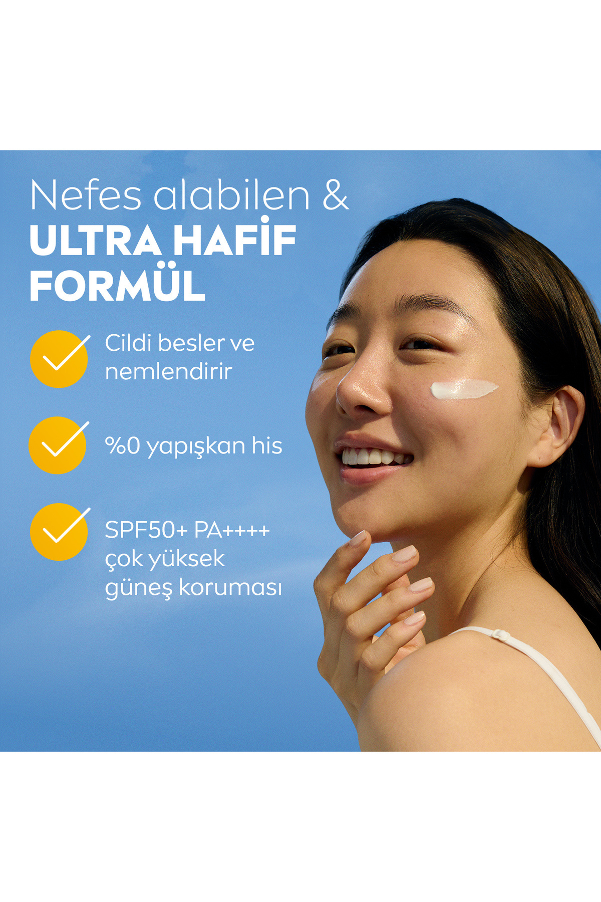 SUN SPF50+ Hafif Dokulu Yüksek Güneş Koruyucu Kore Yüz ve Vücut Serumu 90ml,Nemlendirici — 86018 — تصویر 3 از 9
