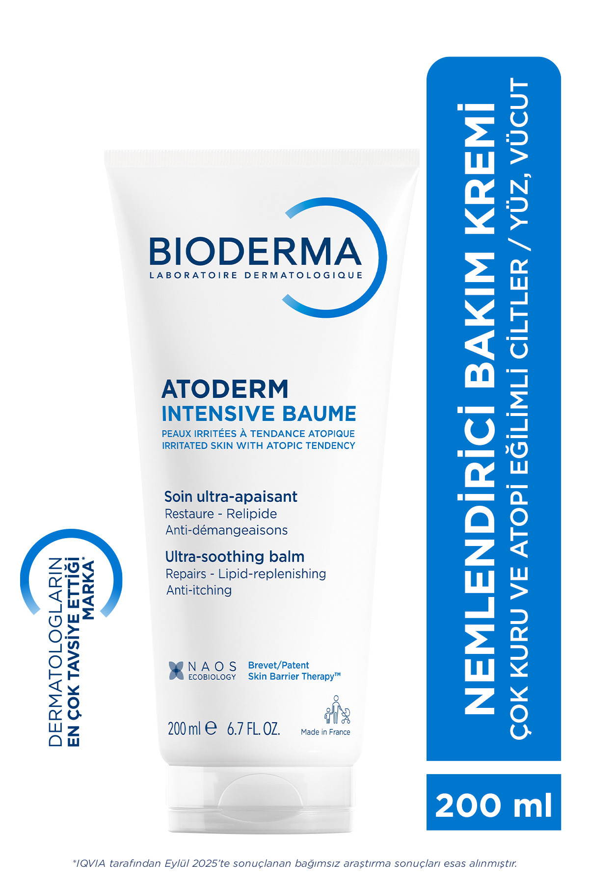 Bioderma Atoderm Intensive Balm Çok Kuru Atopi Eğilimli Cilt Nemlendirici Onarıcı Krem Yetişkin, Çocuk 200 ml — 3701129802069