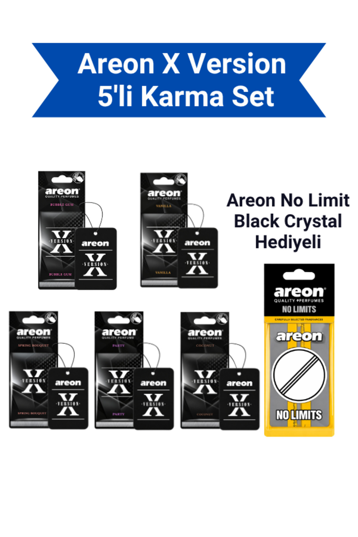 Areon X Version Süper Karma Set (5 Farklı Koku) - Fiyatı, Yorumları