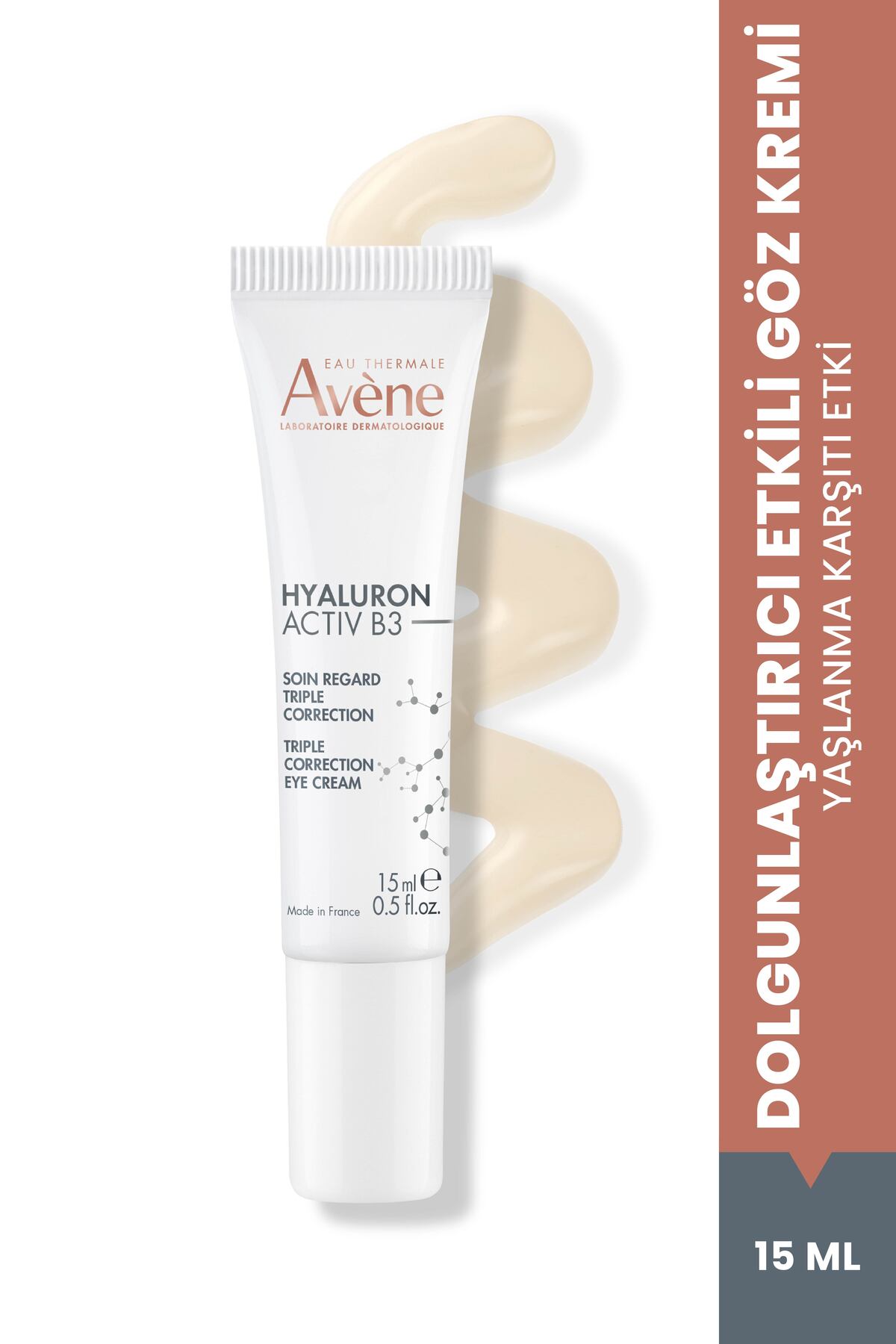 Hyaluron Activ B3 Hyaluronik Asit ve Niasinamid Göz Çevresi Kremi Aydınlatıcı Etkili 15 ml — 3282770153217