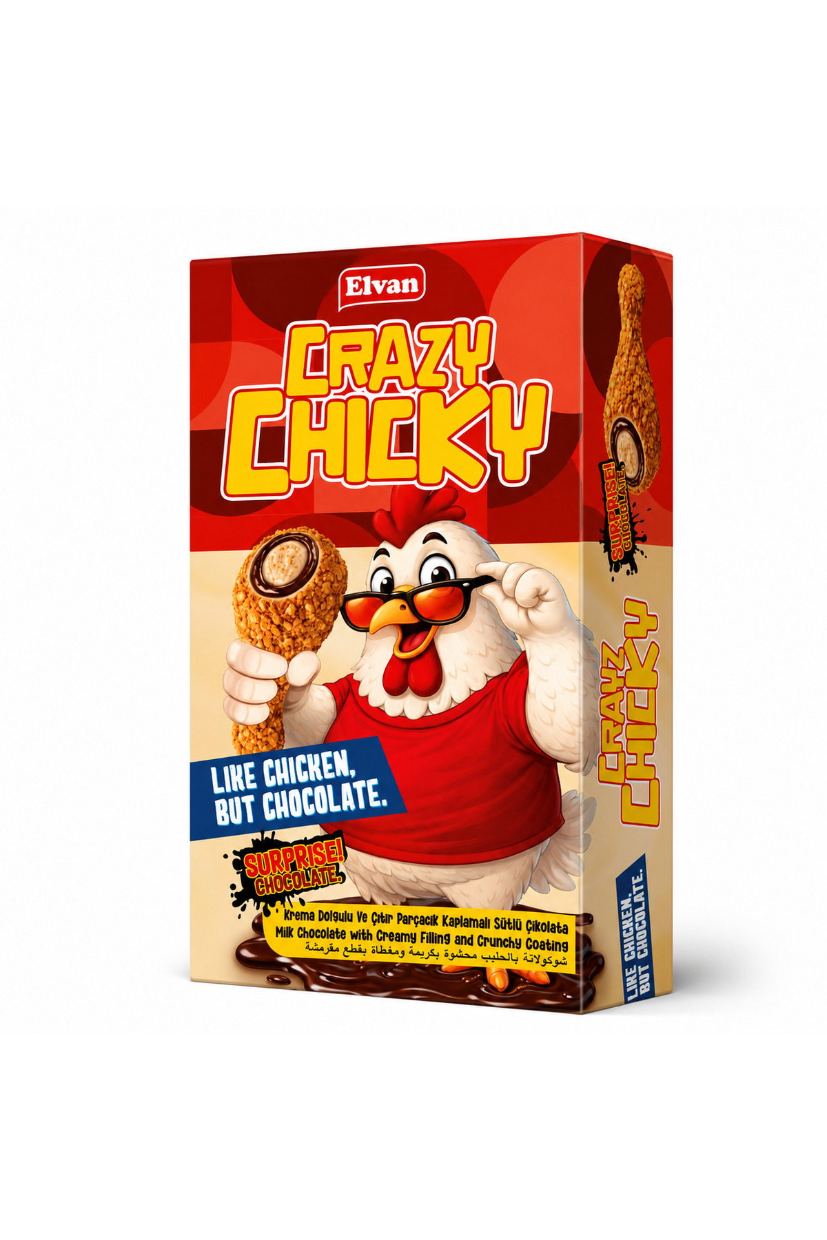 Elvan Crazy Chicky Çıtır Parçacık Kaplamalı Çikolata 57 Gr. (1