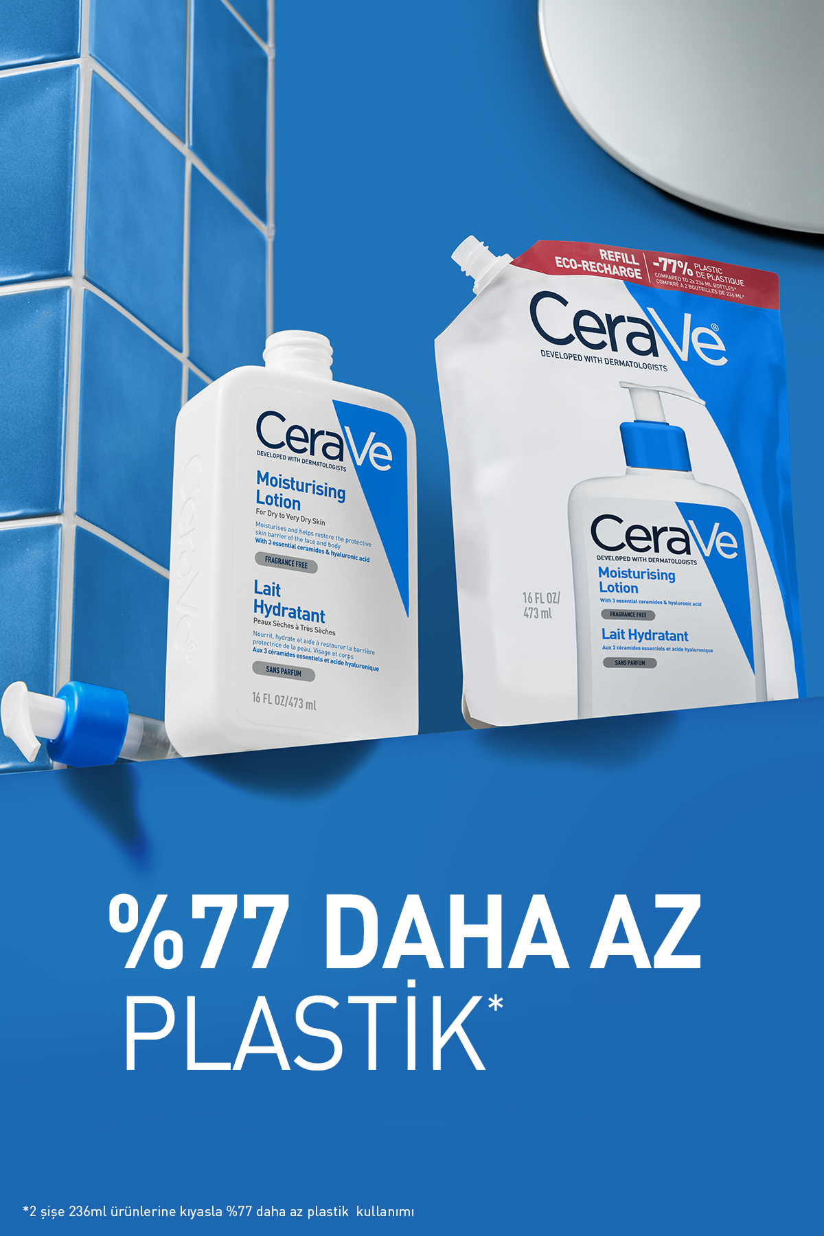 Hyalüronik Asit & Seramid İçerikli Nemlendirici Yüz&Vücut Losyonu REFILL Yeniden Dolum Paketi 473 ml — 3337875905633 — تصویر 3 از 8