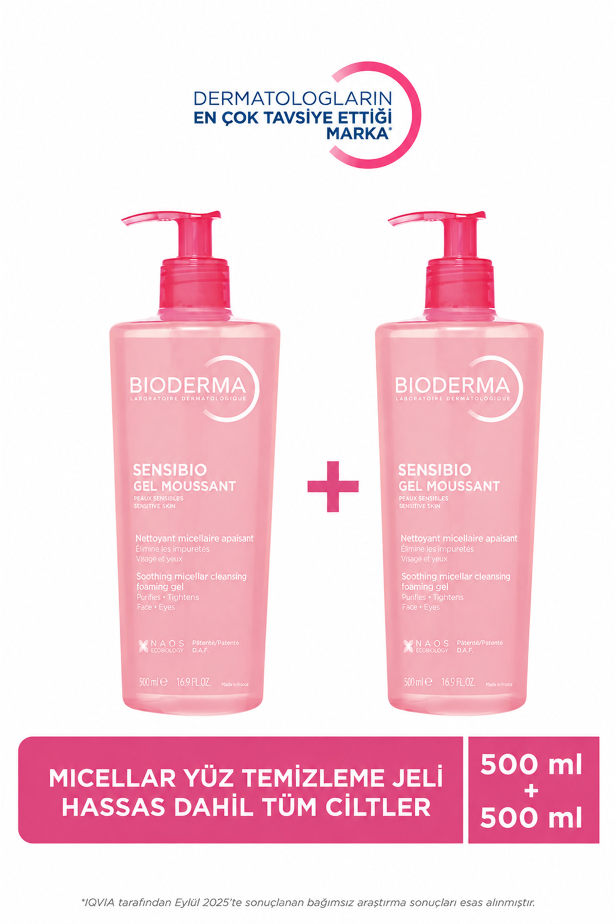 Bioderma Sensibio Foaming Gel 500 ml 2 Adet — 37011298008432