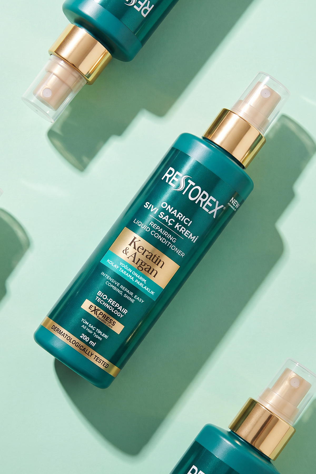 Keratin & Argan Onarıcı Sıvı Saç Bakım Kremi 200 Ml — 8680512632986 — تصویر 4 از 6