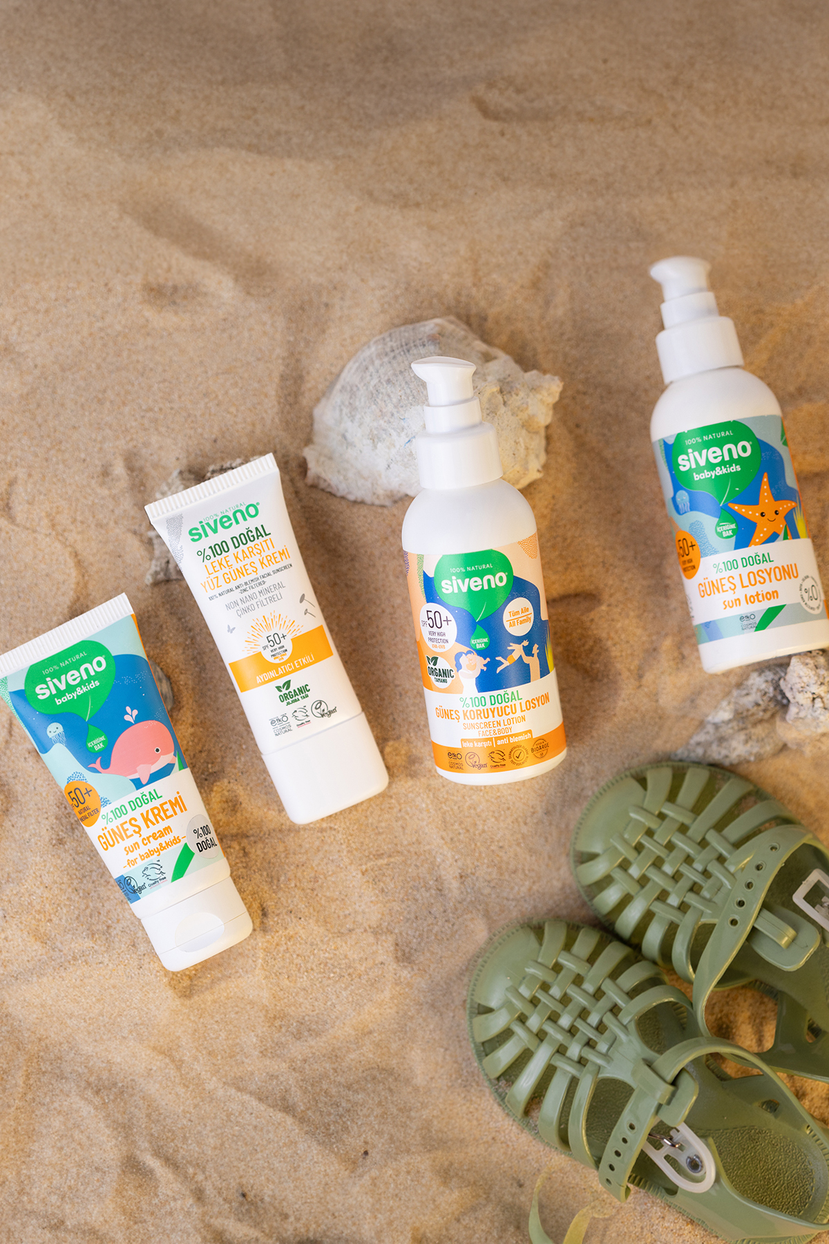 %100 Doğal Bebek Güneş Kremi Leke Karşıtı Nemlendirici Bitkisel Vegan SPF 50+ UVA UVB 50 ml — MSIV-000087 — تصویر 7 از 7