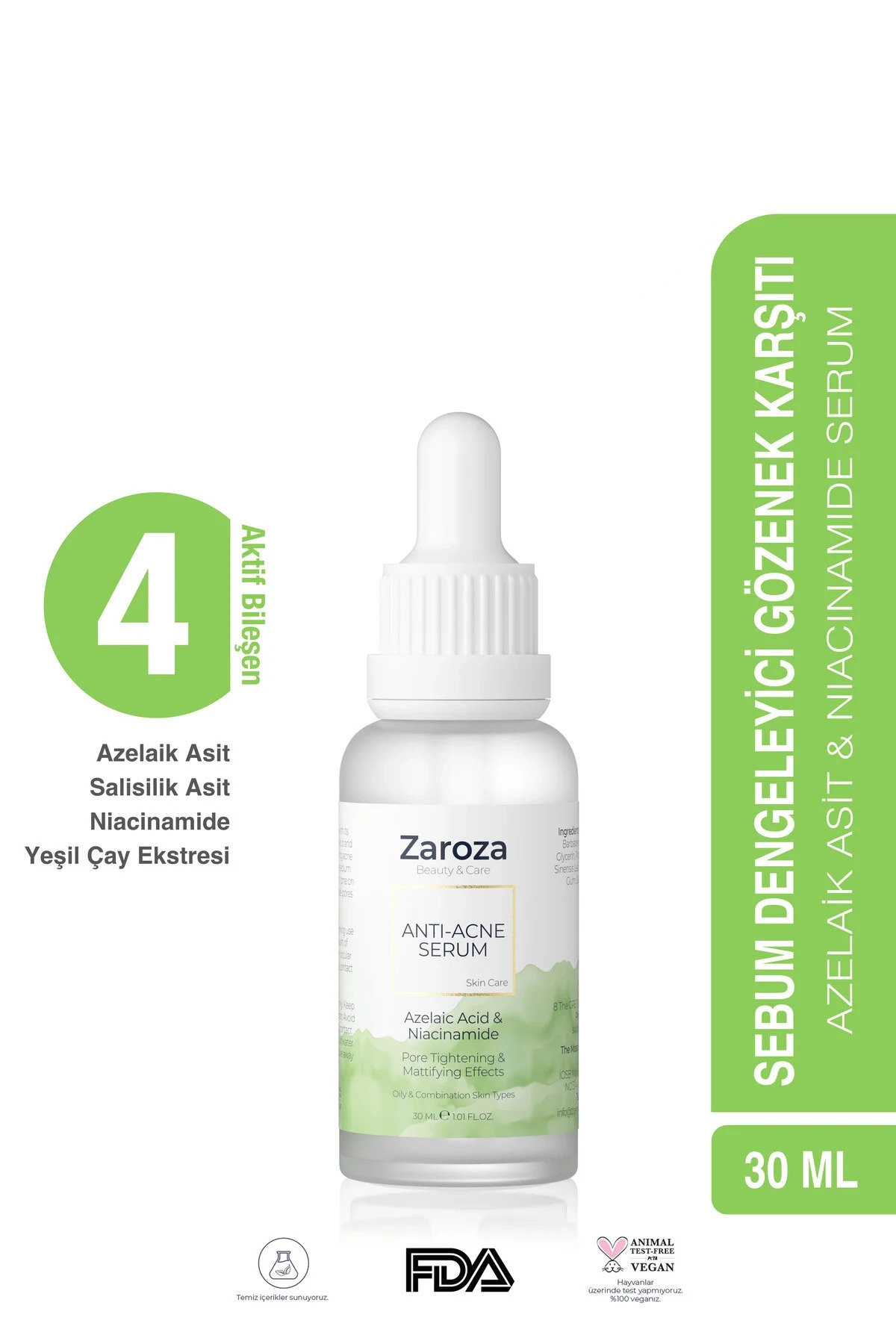 ZAROZA Azelaik Asit Serum - Anti Acne Serum - 30 ml — ZRZ023