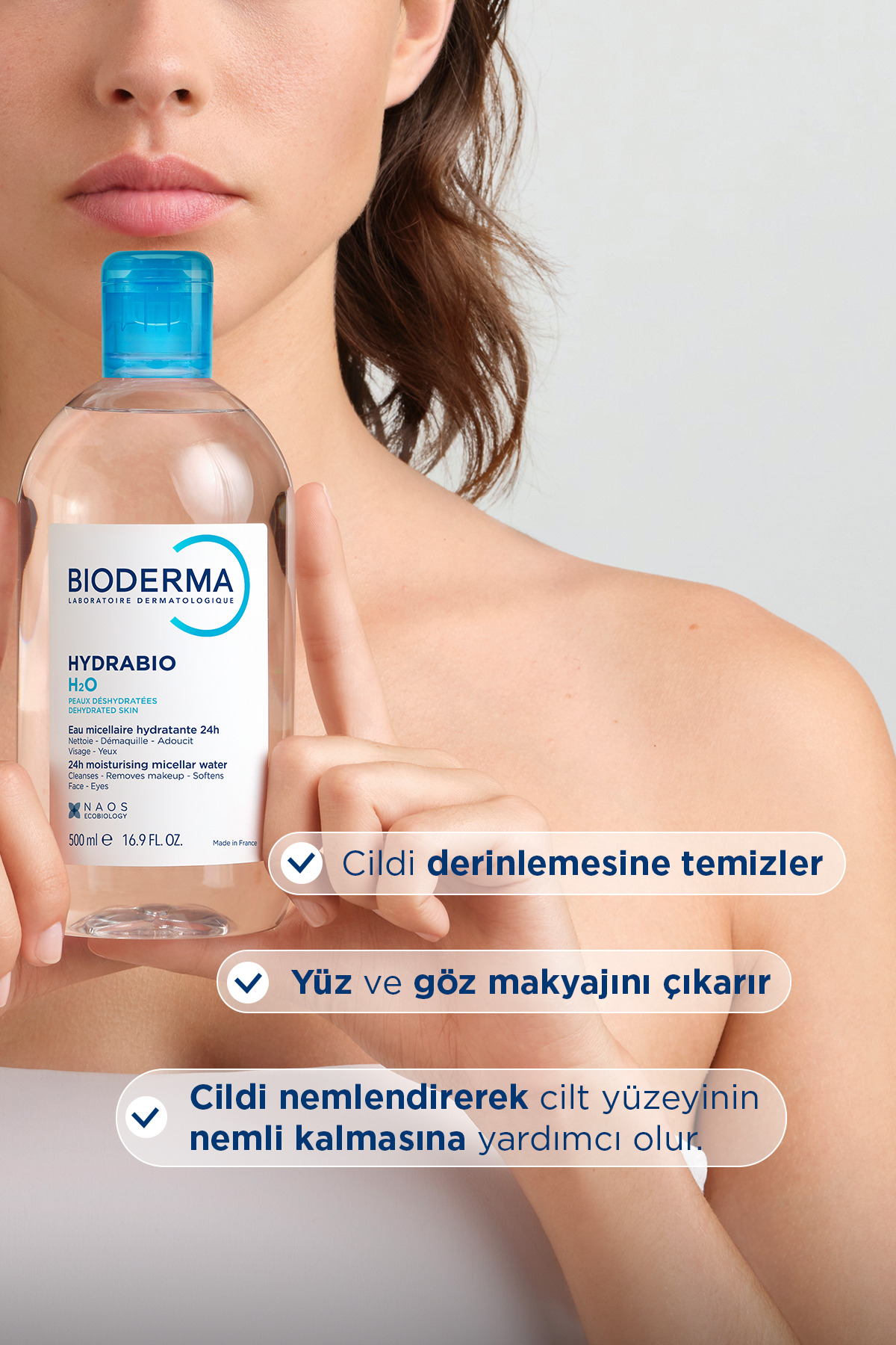 Hydrabio H2O Micellar Nemlendirici Makyaj Temizleme Suyu 500 ml — 3401321549020 — تصویر 3 از 9