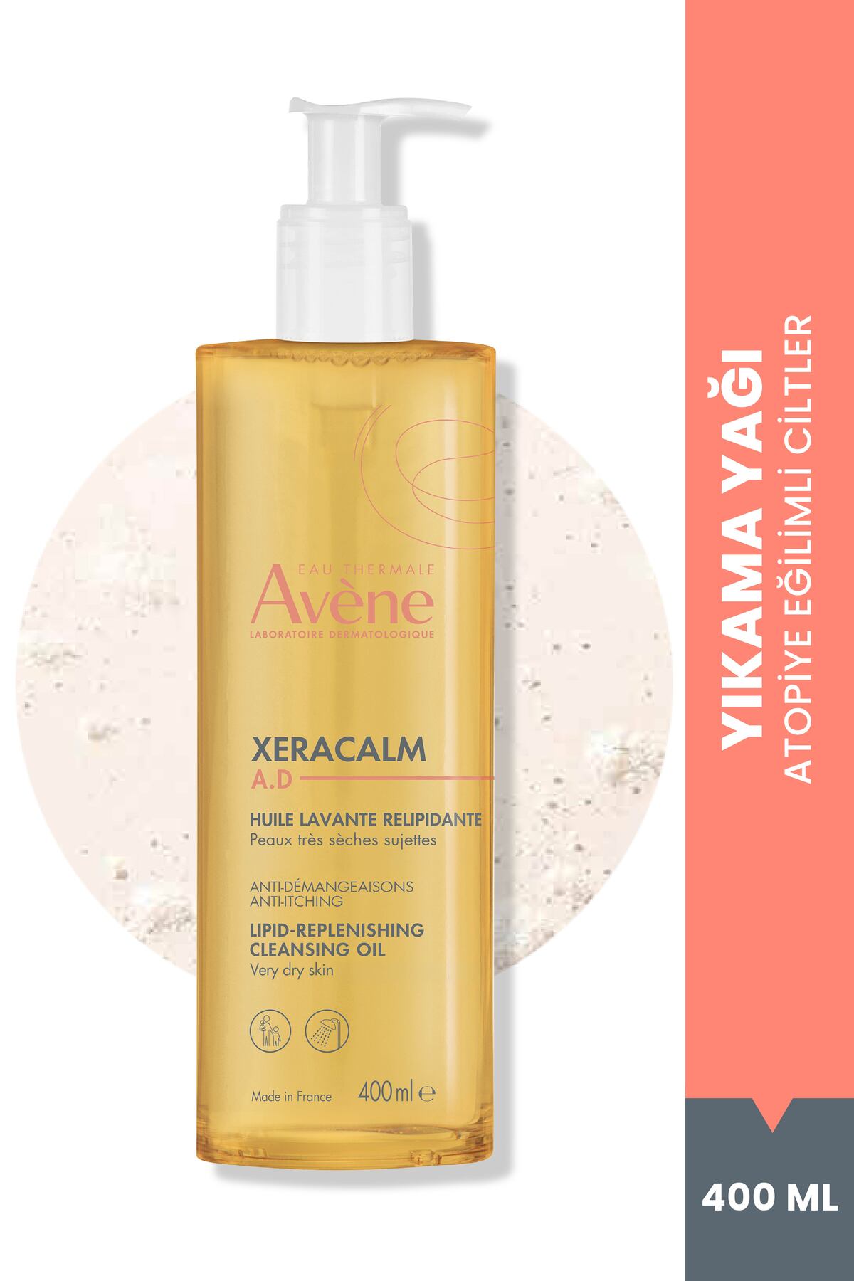Avene XeraCalm A.D Atopiye Eğilimli Ciltler için Yıkama Yağı 400 ml — 3282779405447