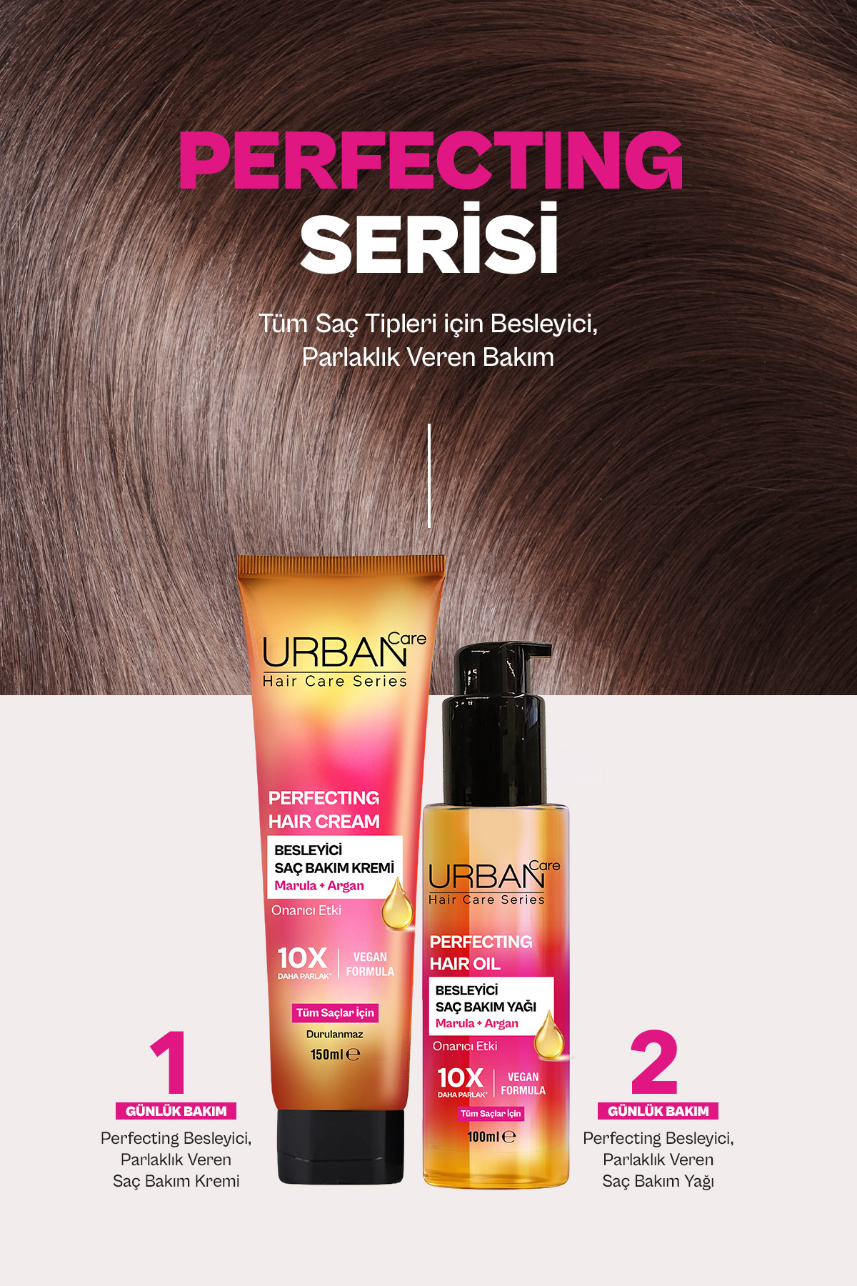 Perfecting Marula ve Argan Yağı Besleyici Parlaklık Veren Saç Bakım Yağı -100ML-vegan — 8680690713194 — تصویر 8 از 8