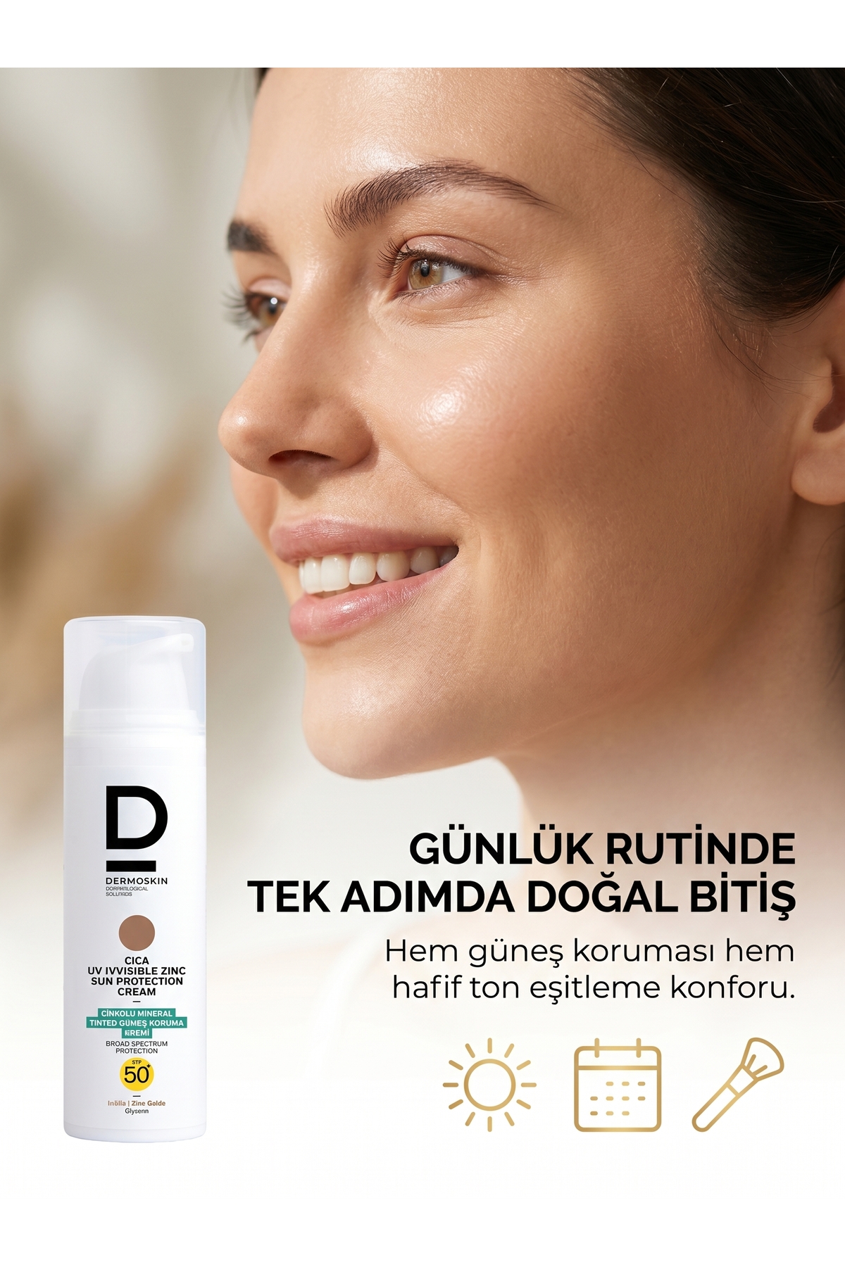 Tinted UV Invisible Zinc Cica Sun Cream SPF50 50 ml — 8697796003333 — تصویر 2 از 6