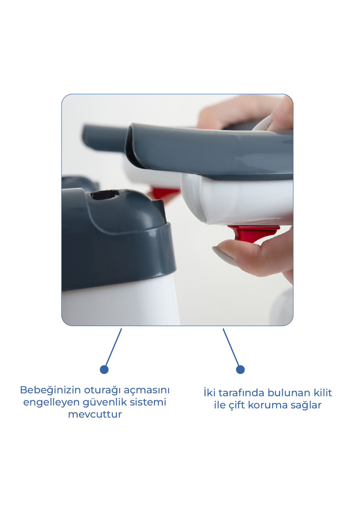 Yandan Açılır Banyo & Mama Oturağı Indigo ( TEKLİDİR ) 3
