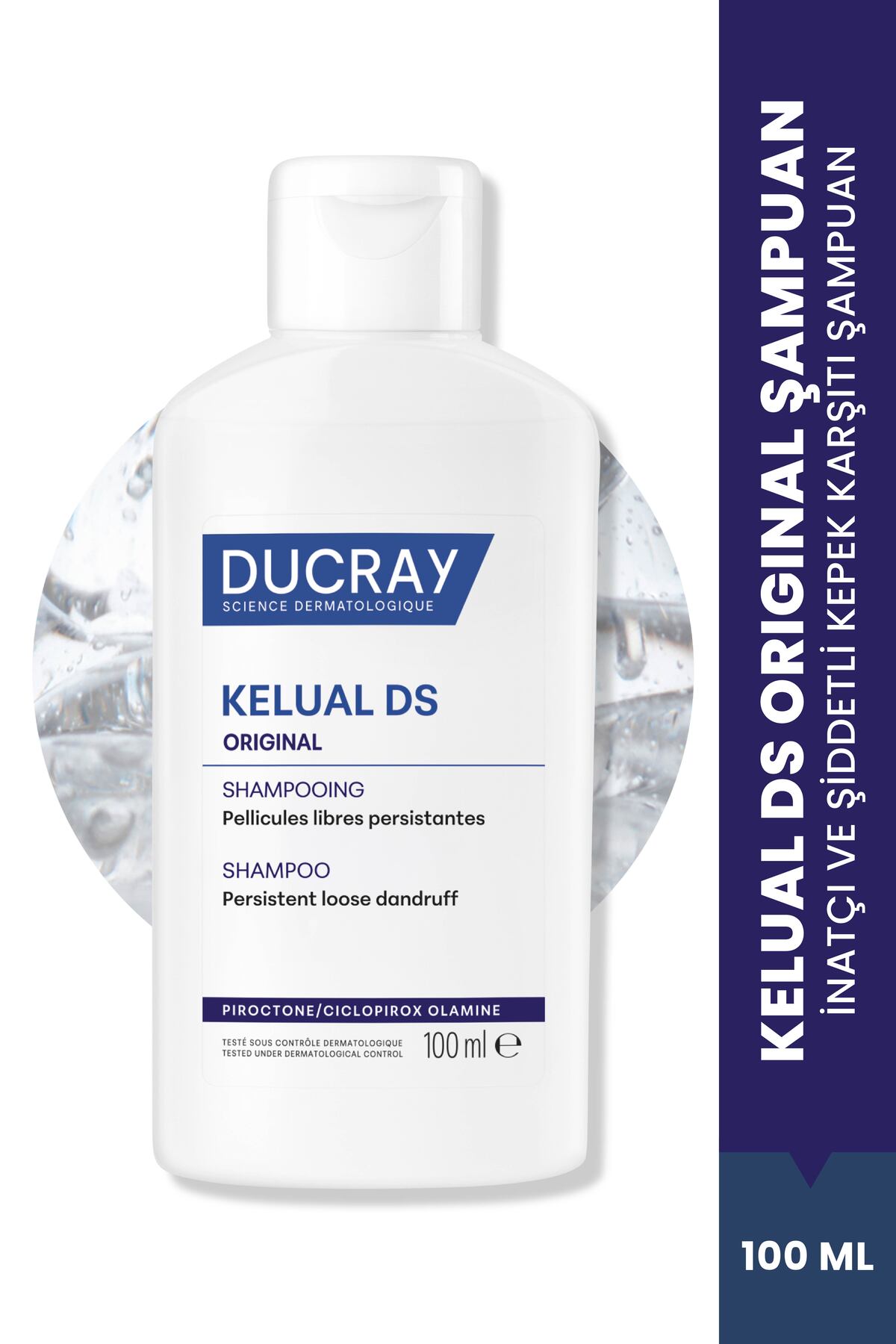 Ducray Kelual DS İnatçı Kepek Karşıtı Şampuan Kepeğe Karşı Etkili ve Hassas Saç Derisi için 100 ml — 3282770140453