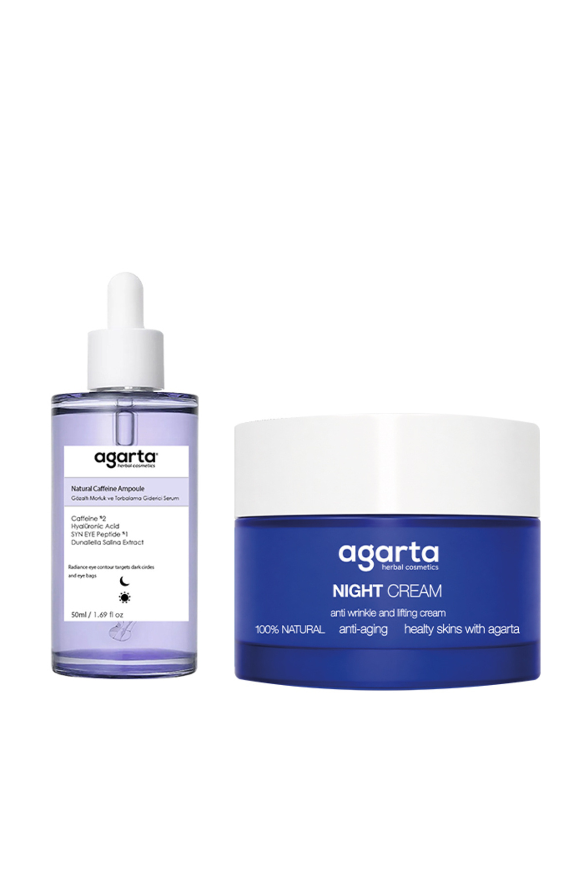 2'li Gece Bakım Seti Gözaltı Morluk Serumu 50 Ml & Reishi Krem 50 Ml — Srm-Reishi