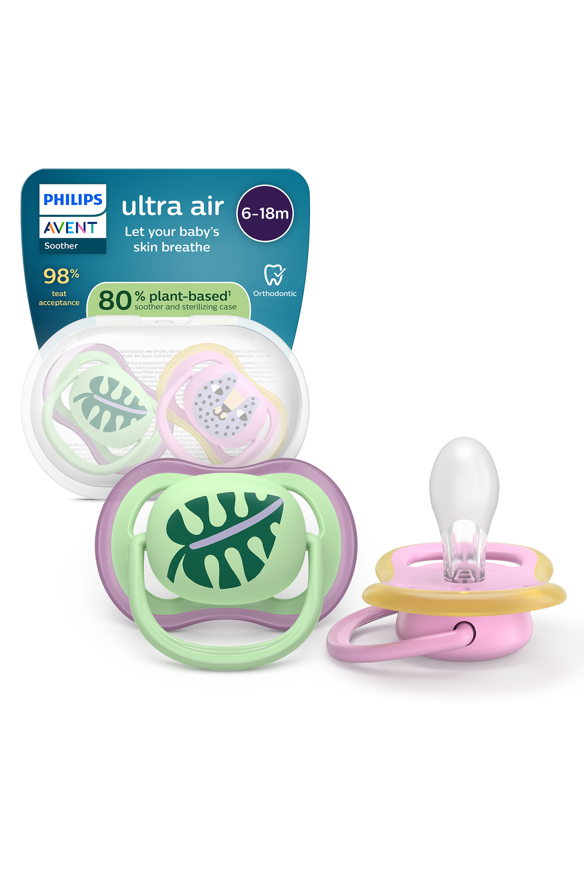 Philips Avent Ultra Air Emzik, Ortodontik, 6-18 Ay, Kız, SCF087/13 Bebek Monitörü