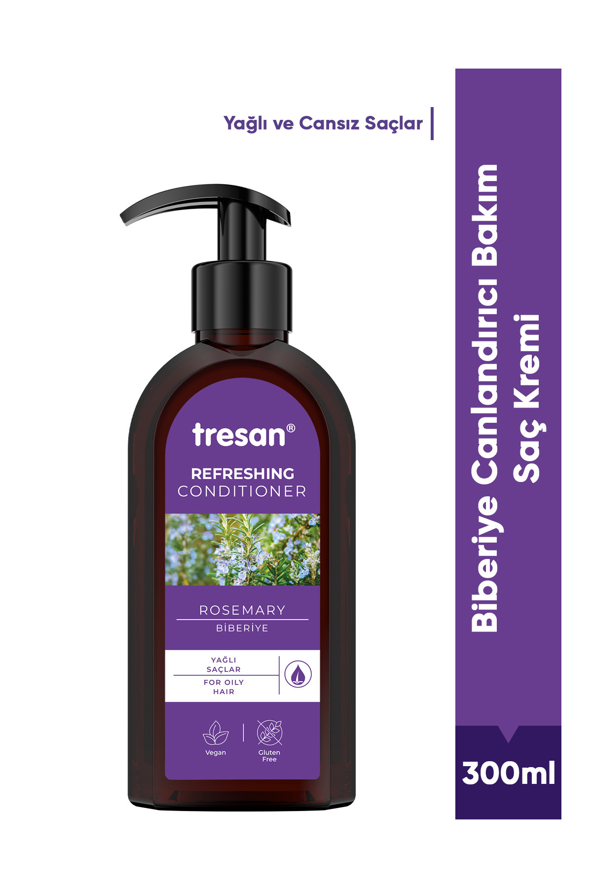 Tresan Biberiye Canlandırıcı Bakım Saç Kremi – Yağlı ve Cansız Saçlar (300 ml) — 90517