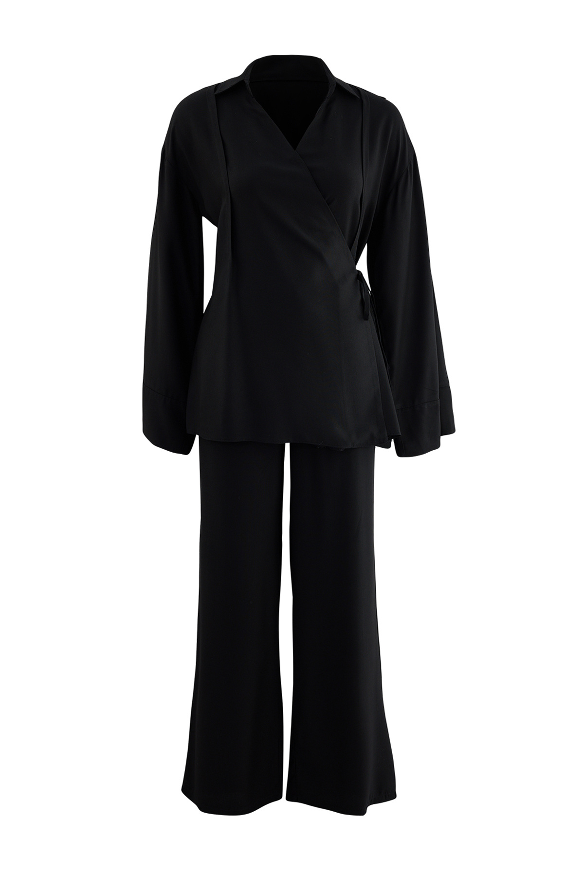 Trendyolmilla Modest Siyah Regular Belmando Düz Dokuma Alt&Üst Tesettür Alt - Üst Takım TCTAW27US00037