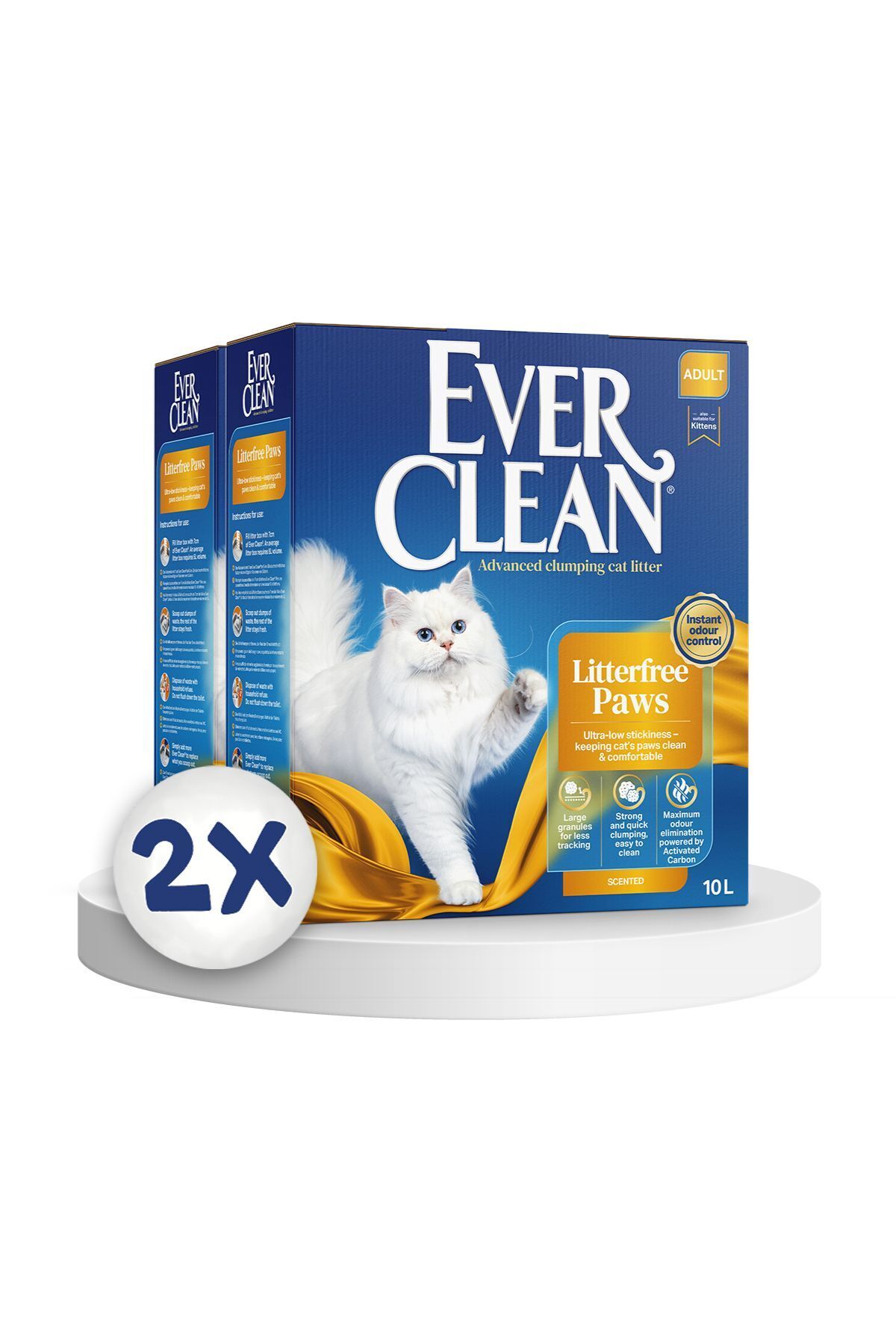 Ever Clean Litterfree Paws Kedi Kumu(Patilere Yapışmayan) 10 Lt X 2 Adet
