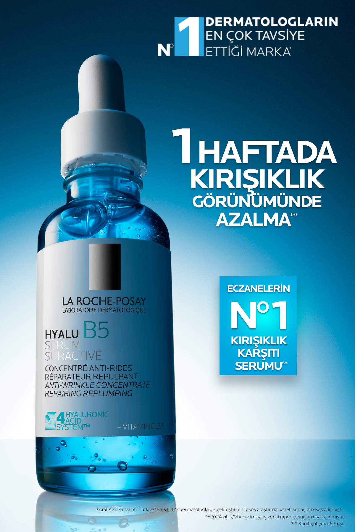 Hyalu B5 Hyalüronik Asit& Vitamin B5 İçeren Kırışıklık Karşıtı Onarıcı ve Dolgunlaştırıcı Serum 30ml — LRP583626 — تصویر 3 از 9