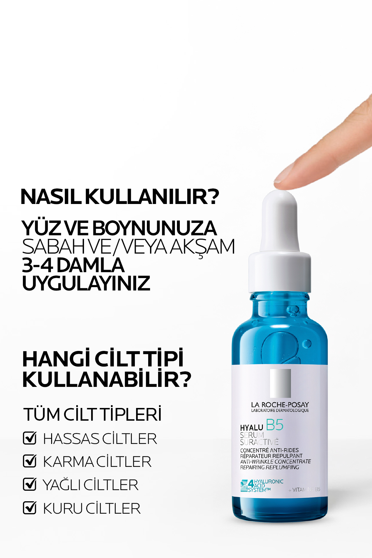 Hyalu B5 Hyalüronik Asit& Vitamin B5 İçeren Kırışıklık Karşıtı Onarıcı ve Dolgunlaştırıcı Serum 30ml — LRP583626 — تصویر 7 از 9