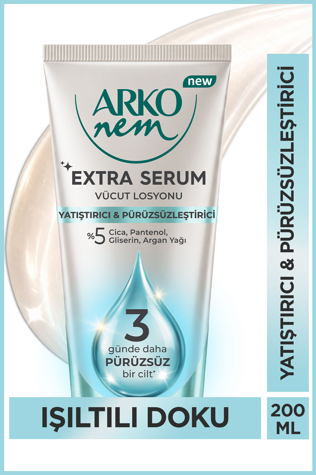 Arko Nem Extra Serum Yatıştırıcı & Pürüzsüzleştirici Vücut Losyonu 200 Ml — 8690506567118