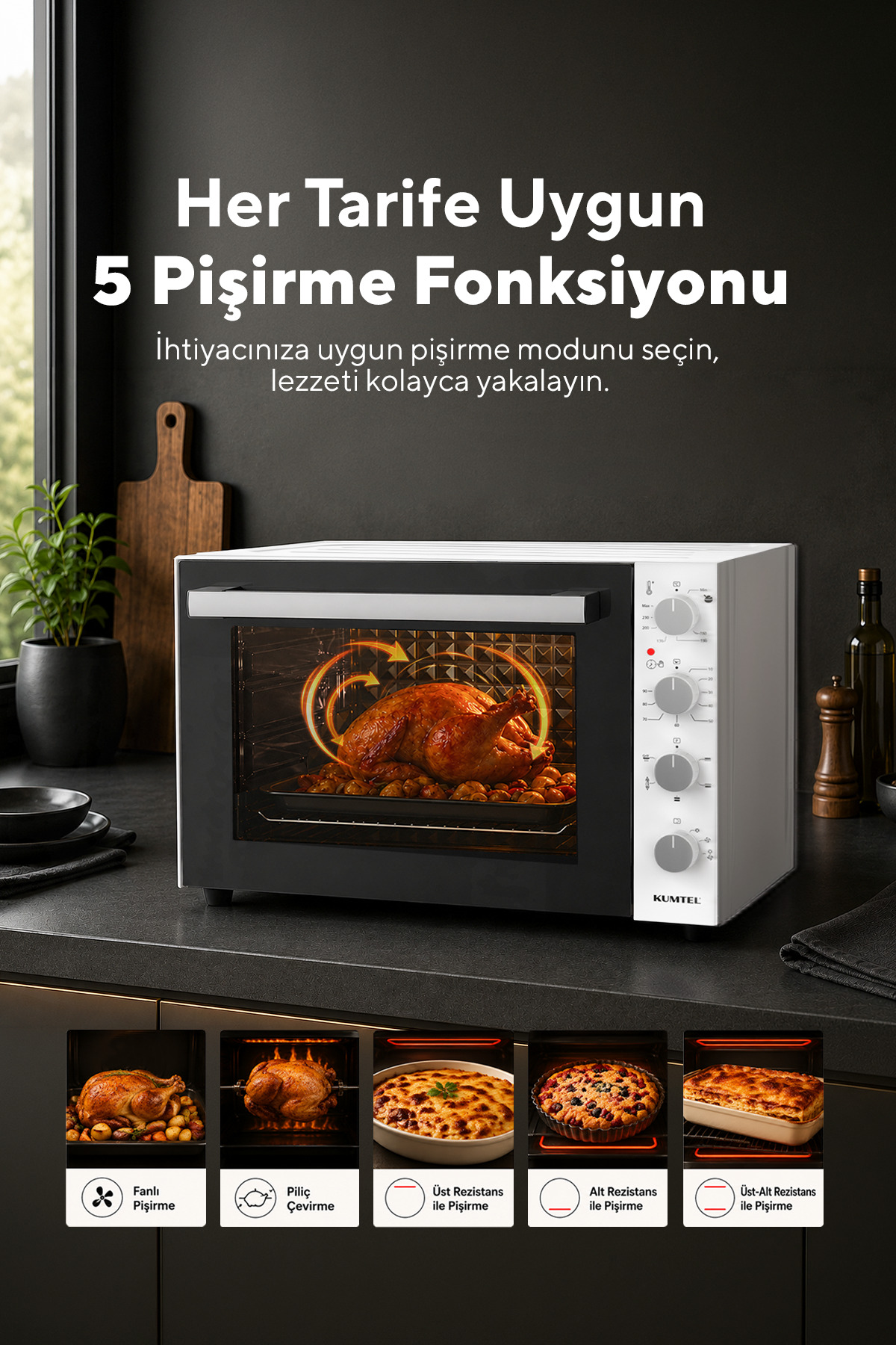 فر پخت میدی 71 لیتری پیلیç چرخشی مدل LX-9645 سفید