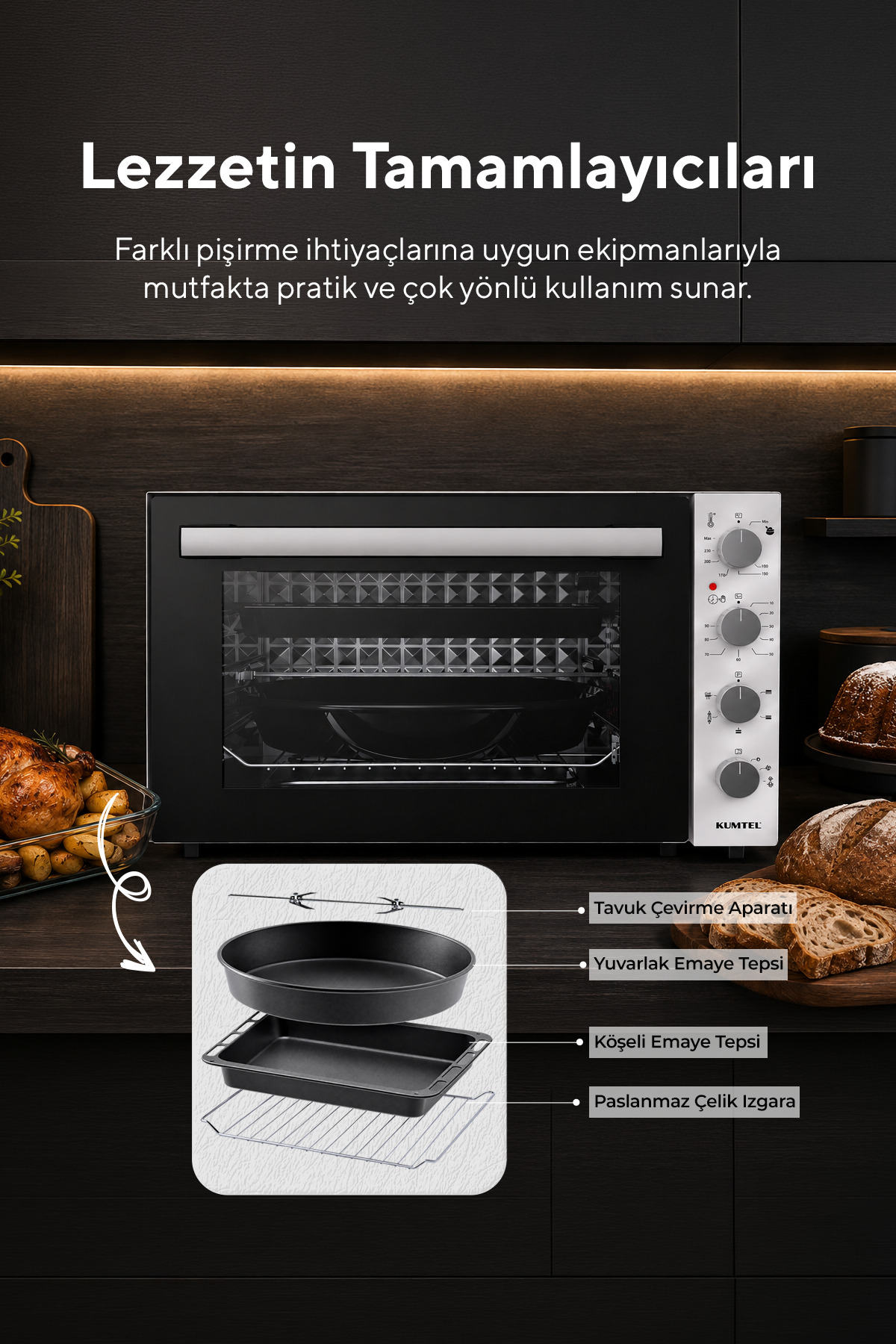 فر پخت میدی 71 لیتری پیلیç چرخشی مدل LX-9645 سفید