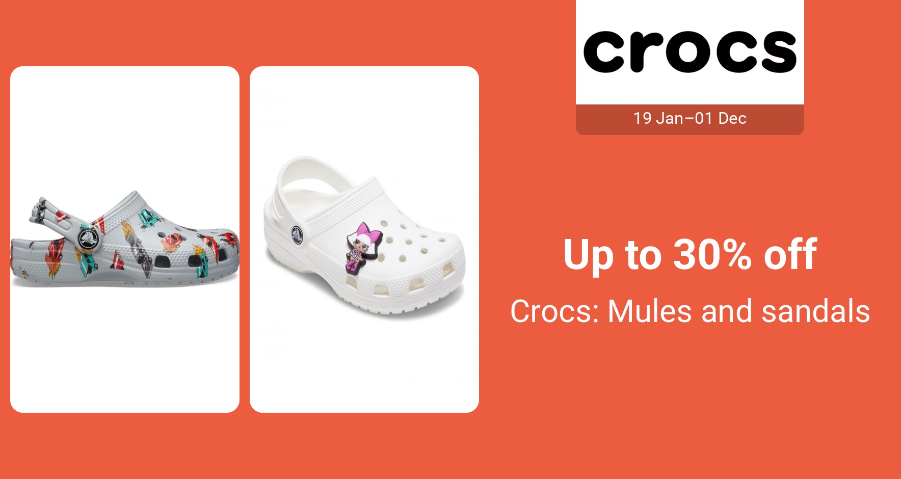 PIM_singlewidget_Crocs_Up to 30% off_Shoes & Bags